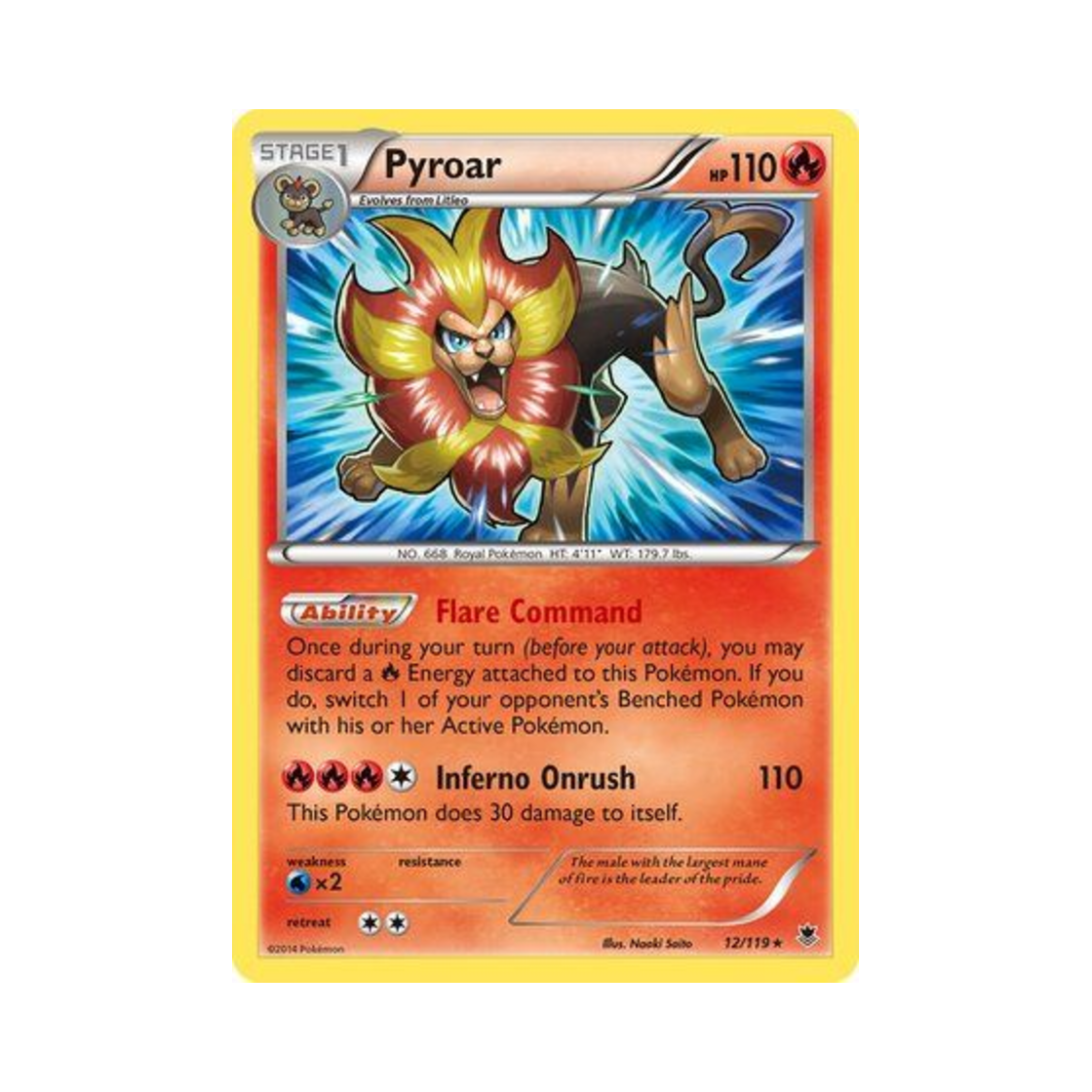 포켓몬 TCG 화염레오 RH 팬텀 포스 (영문판)(Pokemon TCG Pyroar RH Phantom Forces (English Ver.))