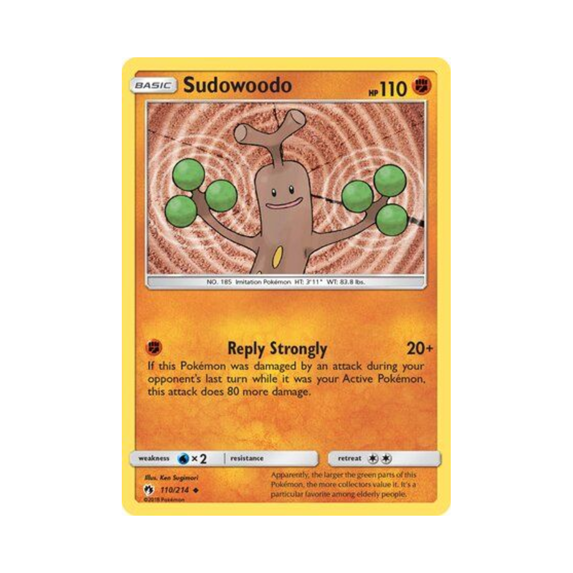 포켓몬 TCG 꼬지모 U 로스트 썬더 (영문판)(Pokemon TCG Sudowoodo U Lost Thunder (English Ver.)) - 1