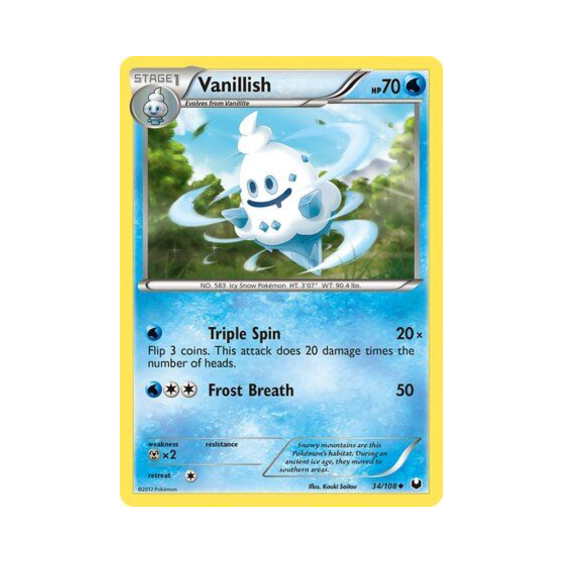포켓몬 TCG 바닐리치 U 다크 익스플로러스 (영문판)(Pokemon TCG Vanillish U Dark Explorers (English Ver.)) - 1
