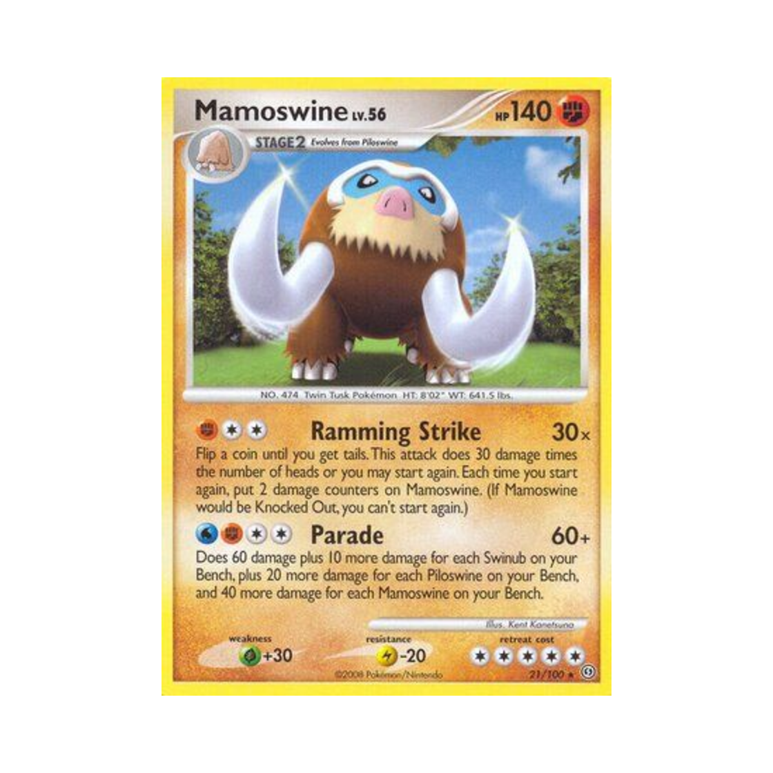 포켓몬 TCG 맘모꾸리 R 스톰프론트 (영문판)(Pokemon TCG Mamoswine R Stormfront (English Ver.)) - 1