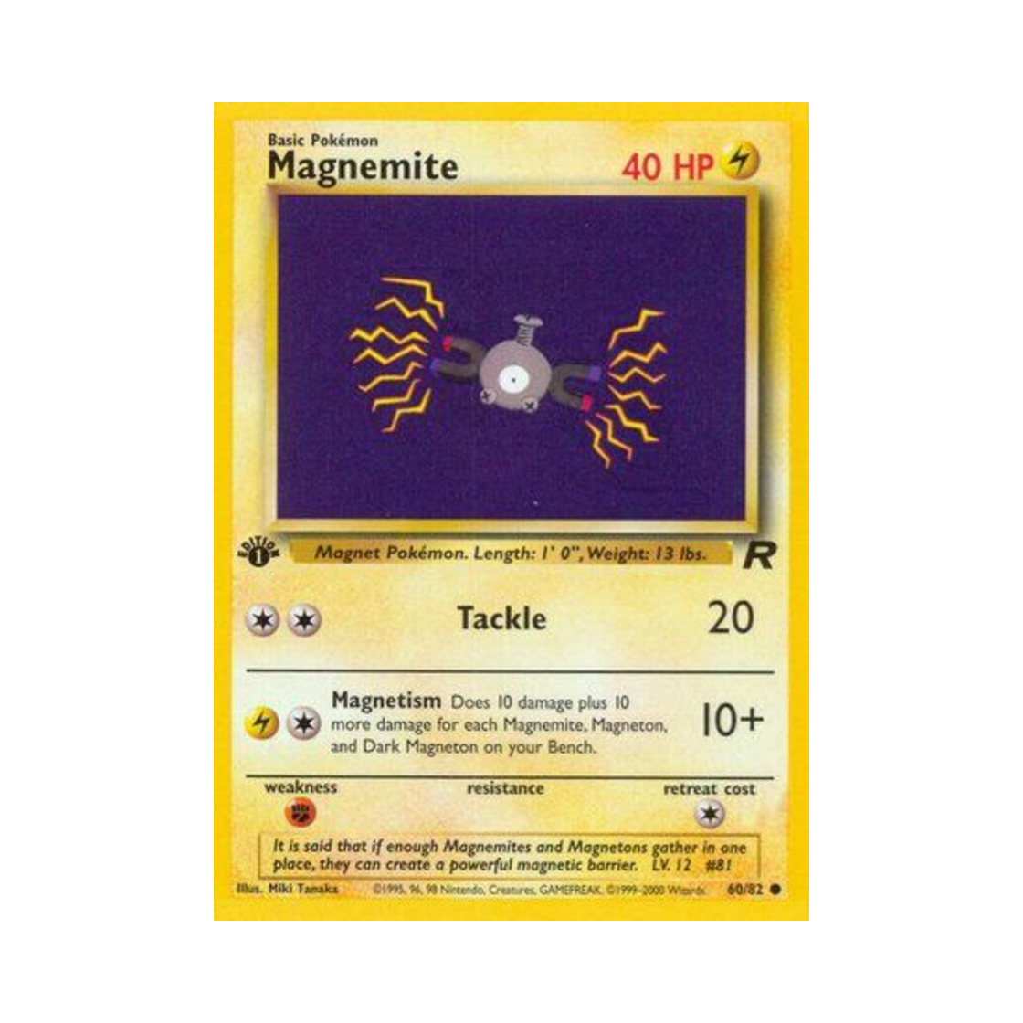 포켓몬 TCG 코일 C 로켓단 (영문판)(Pokemon TCG Magnemite C Team Rocket (English Ver.))