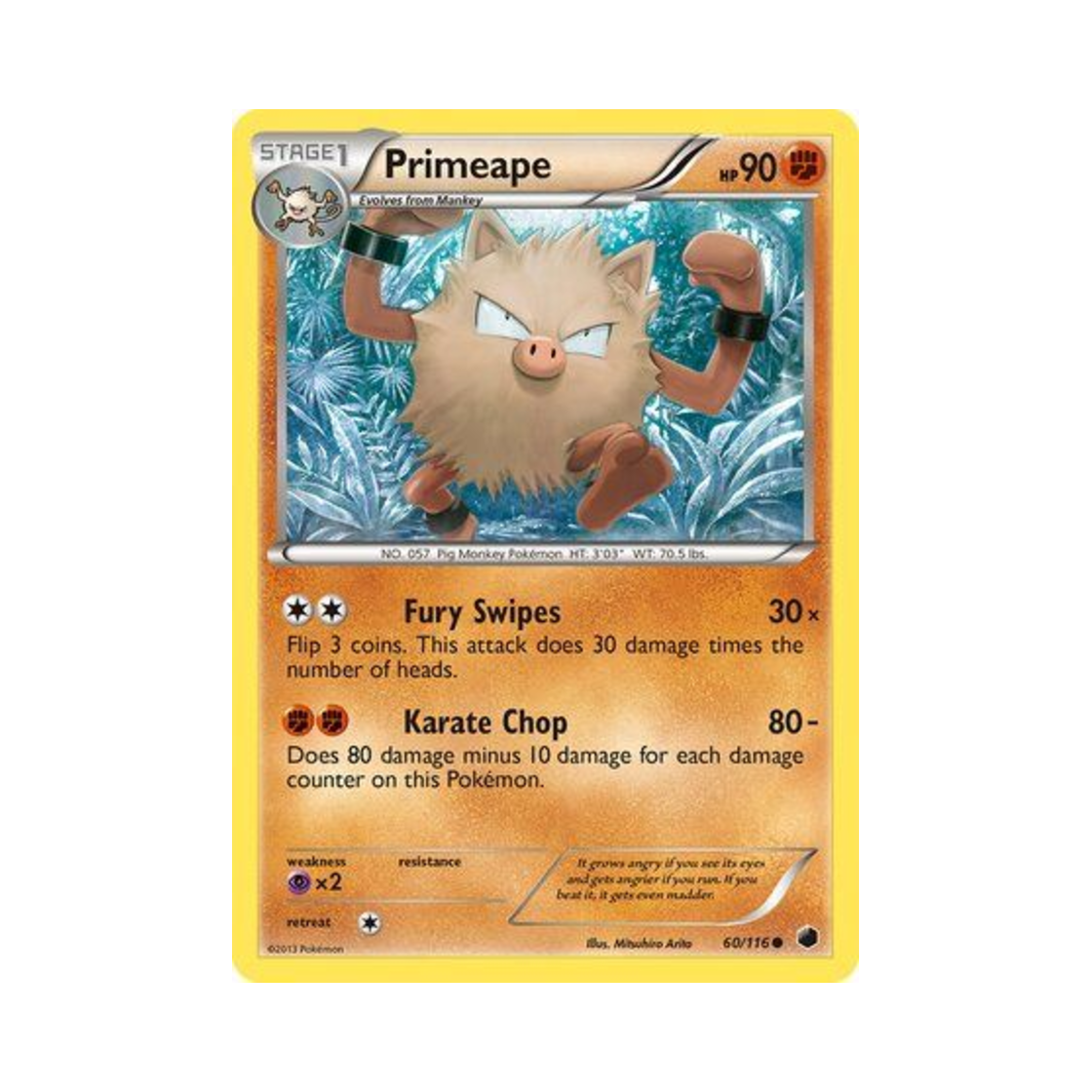 포켓몬 TCG 성원숭 C 플라스마 프리즈 (영문판)(Pokemon TCG Primeape C Plasma Freeze (English Ver.))