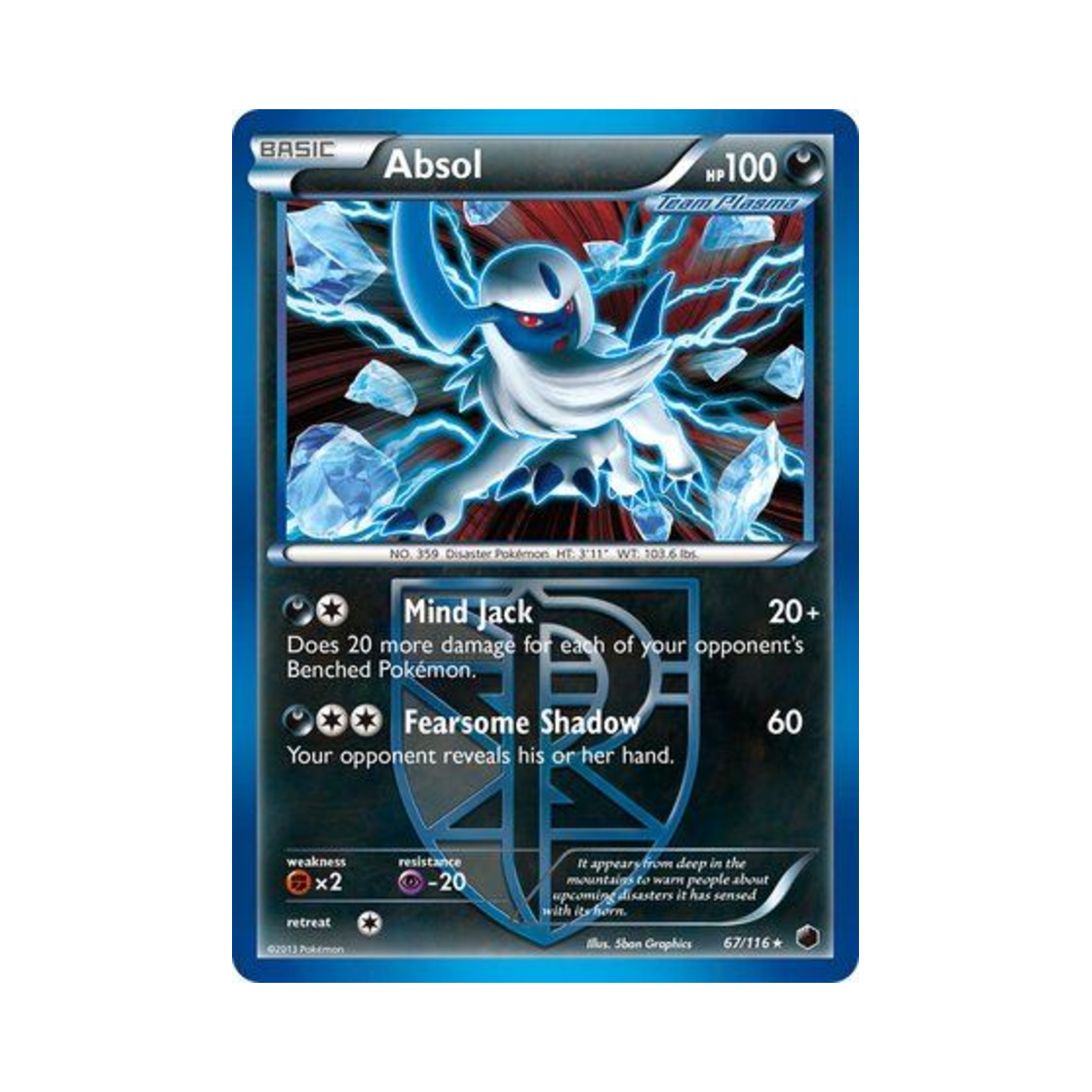 포켓몬 TCG 앱솔 RH 플라스마 프리즈 (영문판)(Pokemon TCG Absol RH Plasma Freeze (English Ver.)) - 1