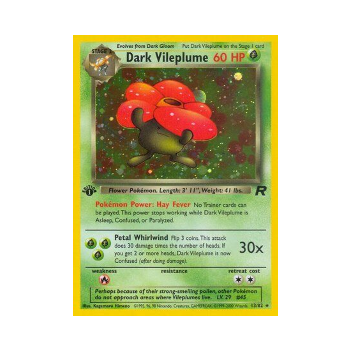 포켓몬 TCG 다크 라플레시아 RH 로켓단 (영문판)(Pokemon TCG Dark Vileplume RH Team Rocket (English Ver.)) - 1