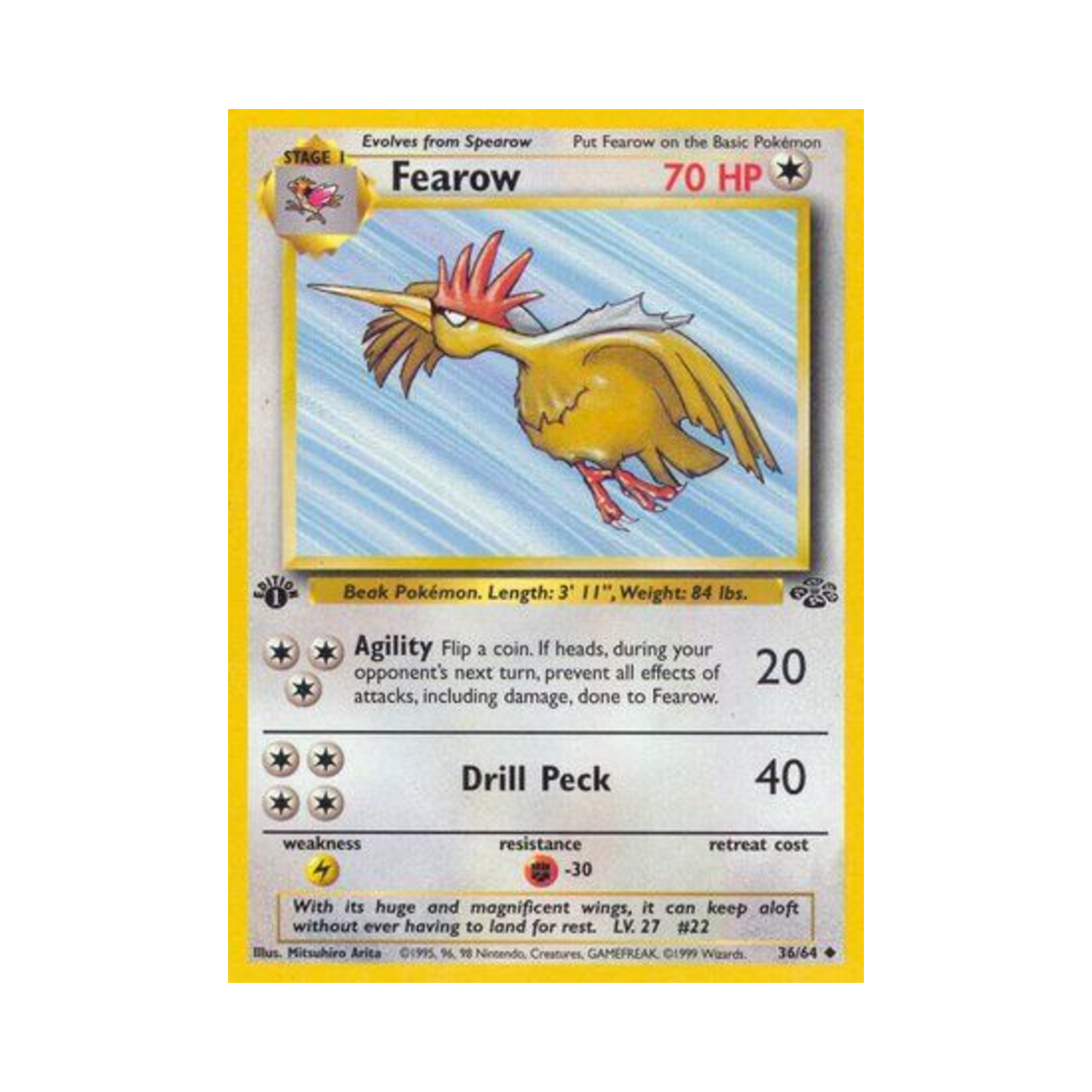 포켓몬 TCG 깨비드릴조 U 정글 (영문판)(Pokemon TCG Fearow U Jungle (English Ver.)) - 1