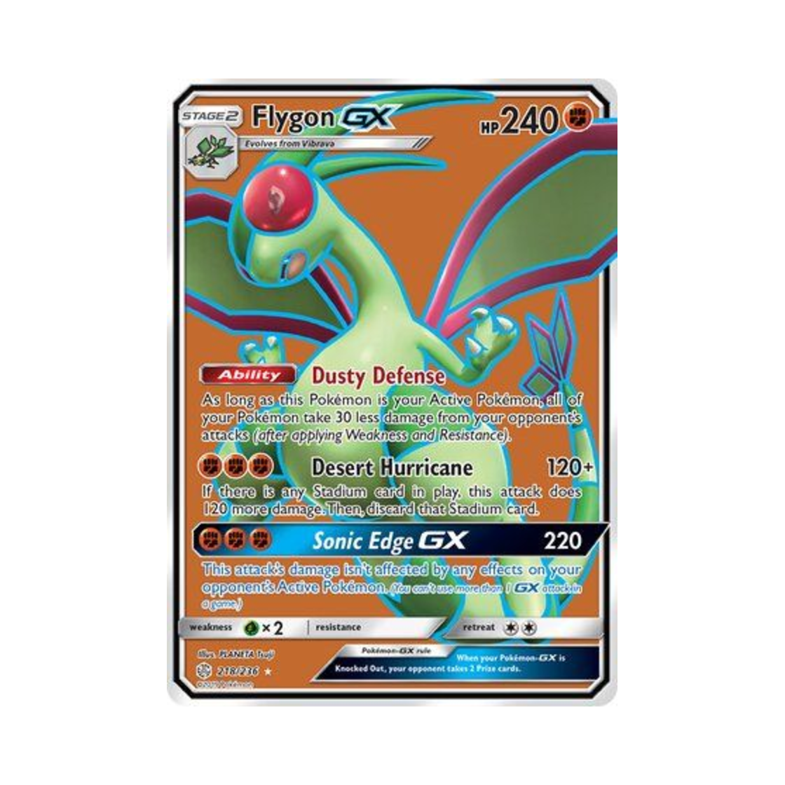 포켓몬 TCG 플라이곤 GX RU 코스믹 이클립스 (영문판)(Pokemon TCG Flygon GX RU Cosmic Eclipse (English Ver.))