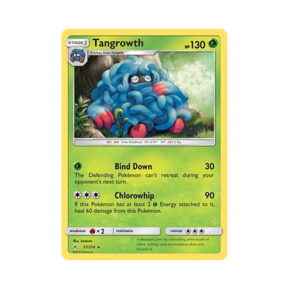 포켓몬 TCG 덩쿠림보 R 언브로큰 본즈 (영문판)(Pokemon TCG Tangrowth R Unbroken Bonds (English Ver.)) - 1