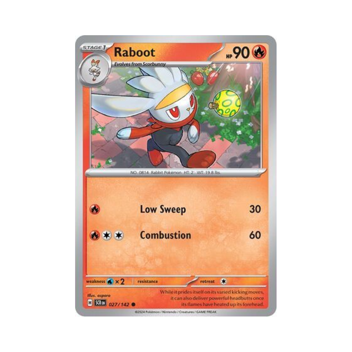 포켓몬 TCG 래비풋 C 스텔라 크라운 (영문판)(Pokemon TCG Raboot C Stellar Crown (English Ver.)) - 1