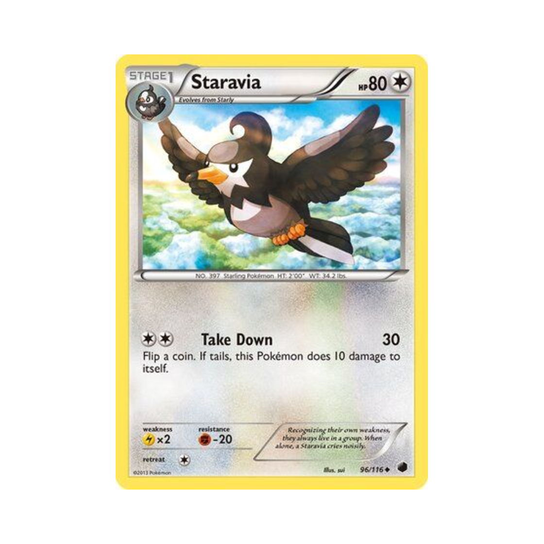 포켓몬 TCG 찌르버드 U 플라스마 프리즈 (영문판)(Pokemon TCG Staravia U Plasma Freeze (English Ver.)) - 1