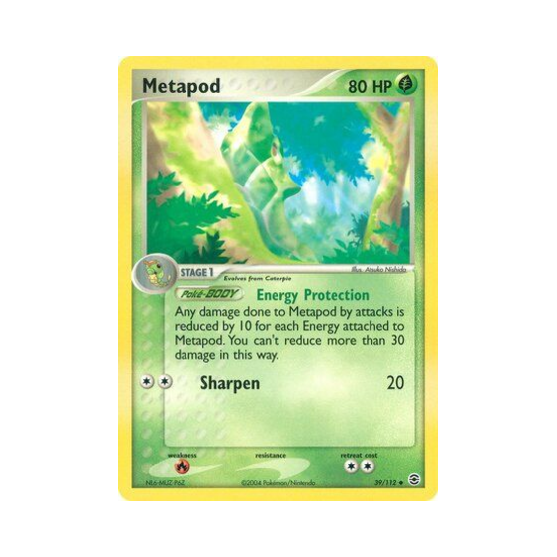 포켓몬 TCG 단데기 U EX 파이어레드 & 리프그린 (영문판)(Pokemon TCG Metapod U EX FireRed & LeafGreen (English Ver.))