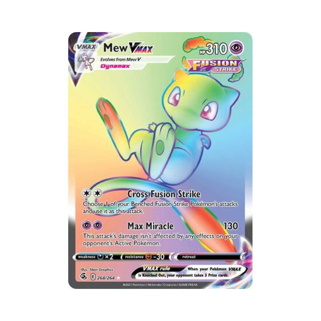 포켓몬 TCG 뮤 VMAX RR 퓨전 스트라이크 (영문판)(Pokemon TCG Mew VMAX RR Fusion Strike (English Ver.)) - 1