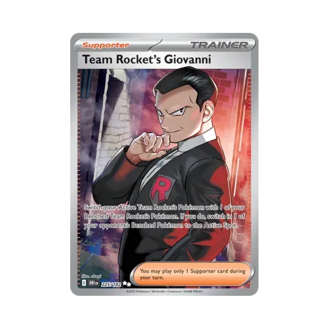 DRI225/182 Pokemon TCG Team Rocket's Giovanni UR Destined Rivals (English Ver.)