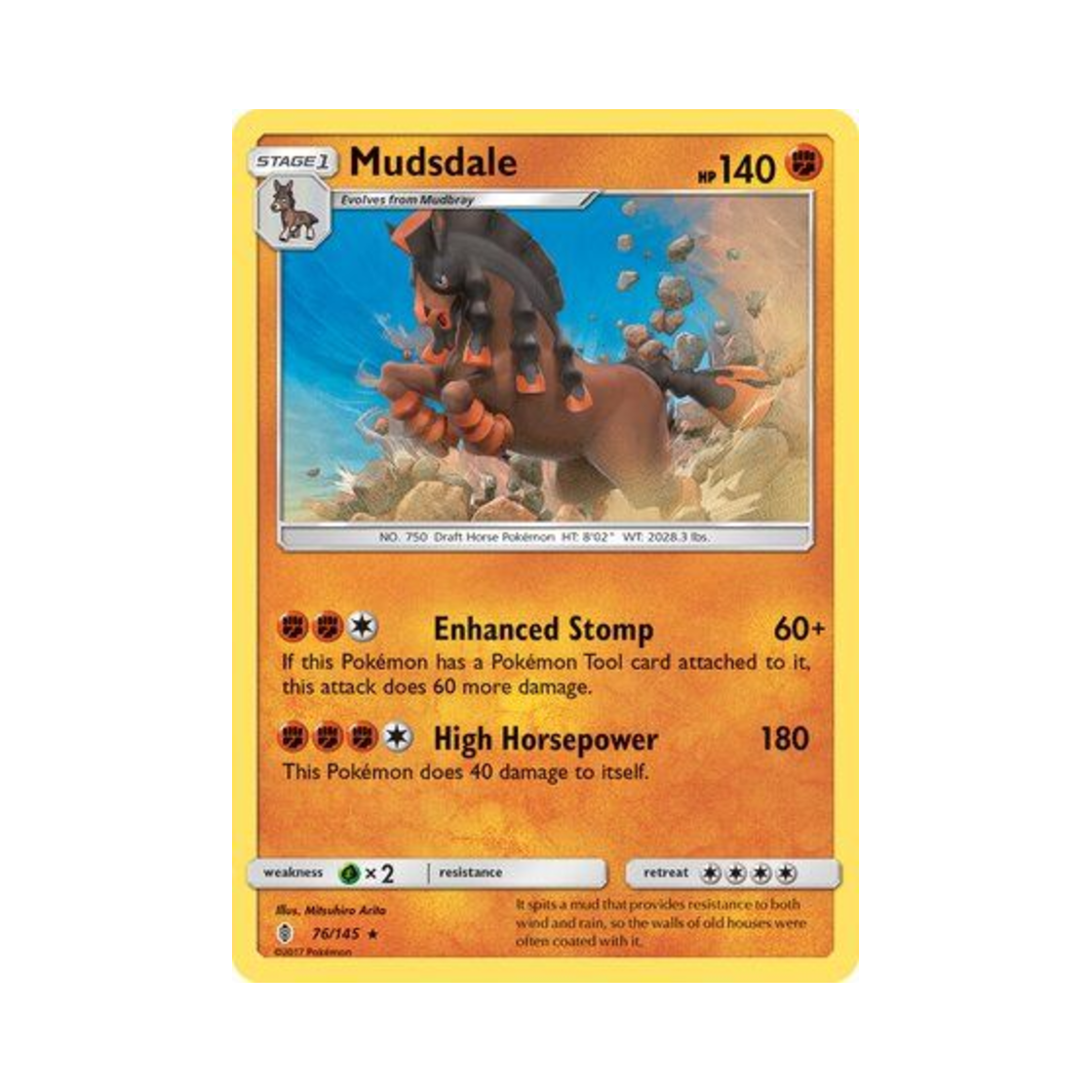 포켓몬 TCG 만마드 RH 가디언스 라이징 (영문판)(Pokemon TCG Mudsdale RH Guardians Rising (English Ver.)) - 1
