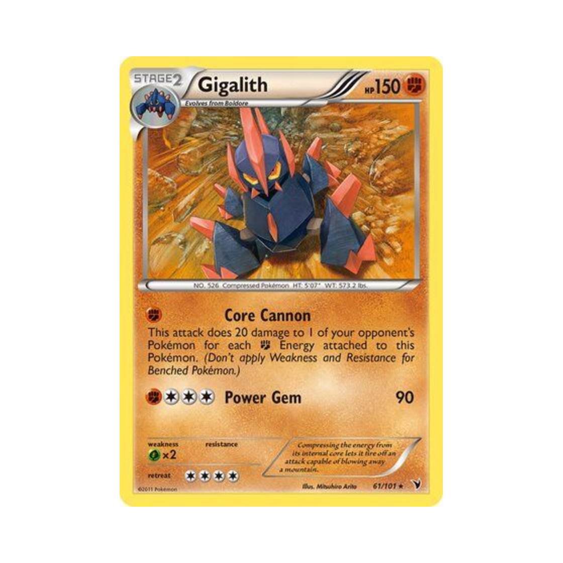 포켓몬 TCG 기가이어스 R 노블 빅토리스 (영문판)(Pokemon TCG Gigalith R Noble Victories (English Ver.))