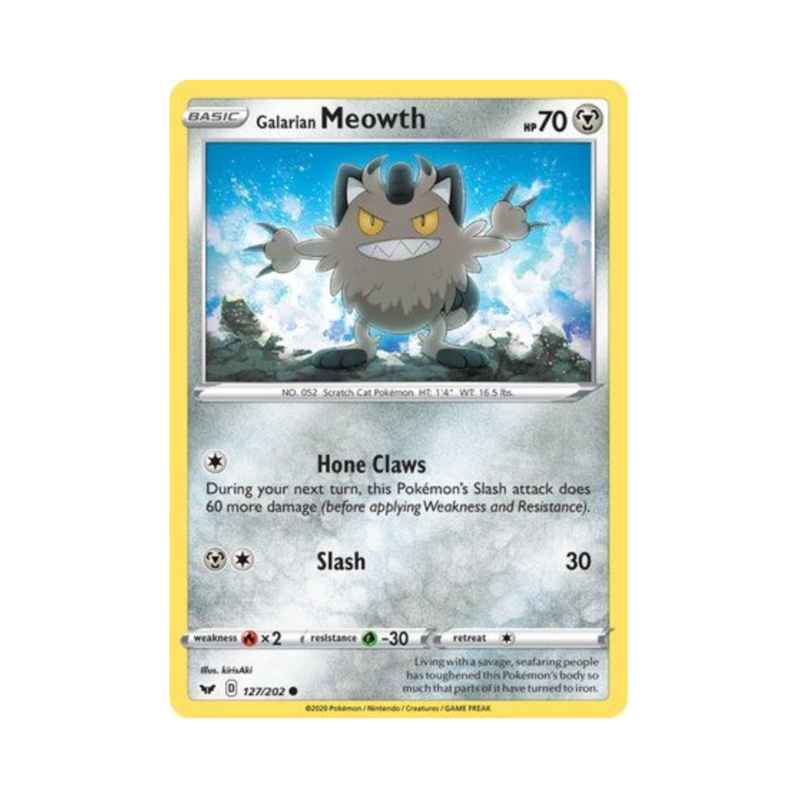 포켓몬 TCG 가라르 나옹 C 소드 & 실드 (영문판)(Pokemon TCG Galarian Meowth C Sword & Shield (English Ver.)) - 1