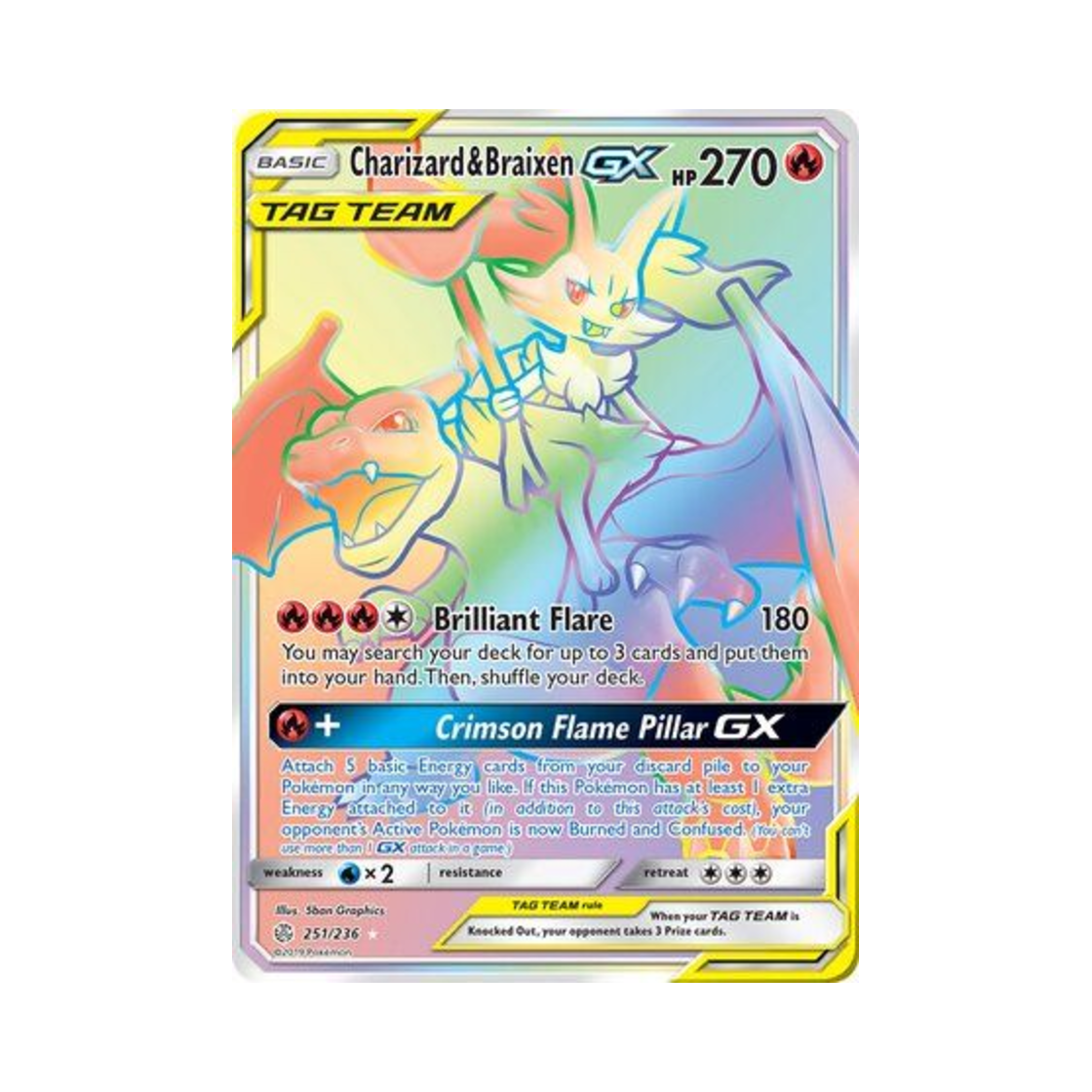 포켓몬 TCG 리자몽 & 테르나 GX RR 코스믹 이클립스 (영문판)(Pokemon TCG Charizard & Braixen GX RR Cosmic Eclipse (English Ver.)) - 1