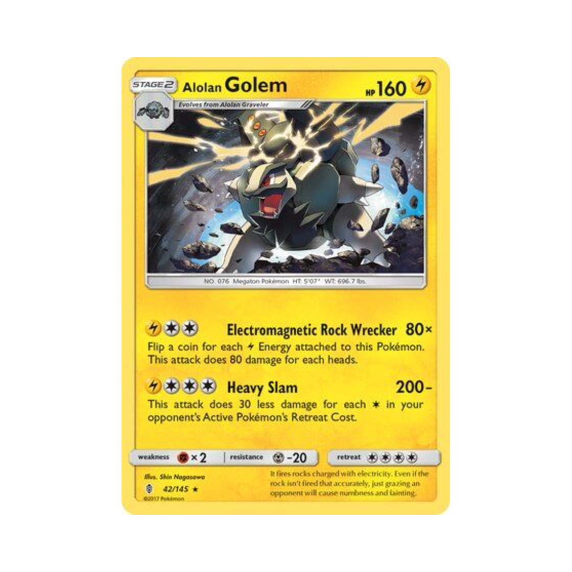 포켓몬 TCG 알로라 딱구리 RH 가디언스 라이징 (영문판)(Pokemon TCG Alolan Golem RH Guardians Rising (English Ver.)) - 1