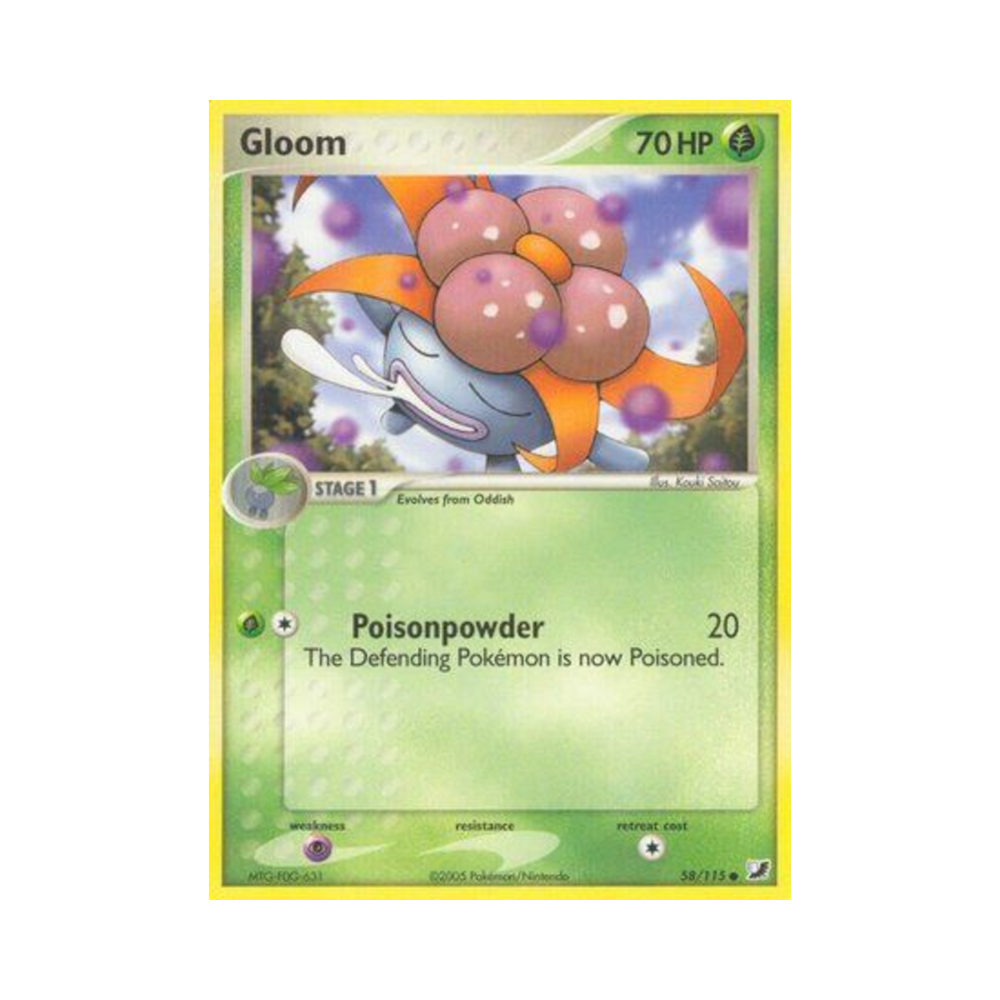 포켓몬 TCG 냄새꼬 C EX 언씬 포시스 (영문판)(Pokemon TCG Gloom C EX Unseen Forces (English Ver.)) - 1