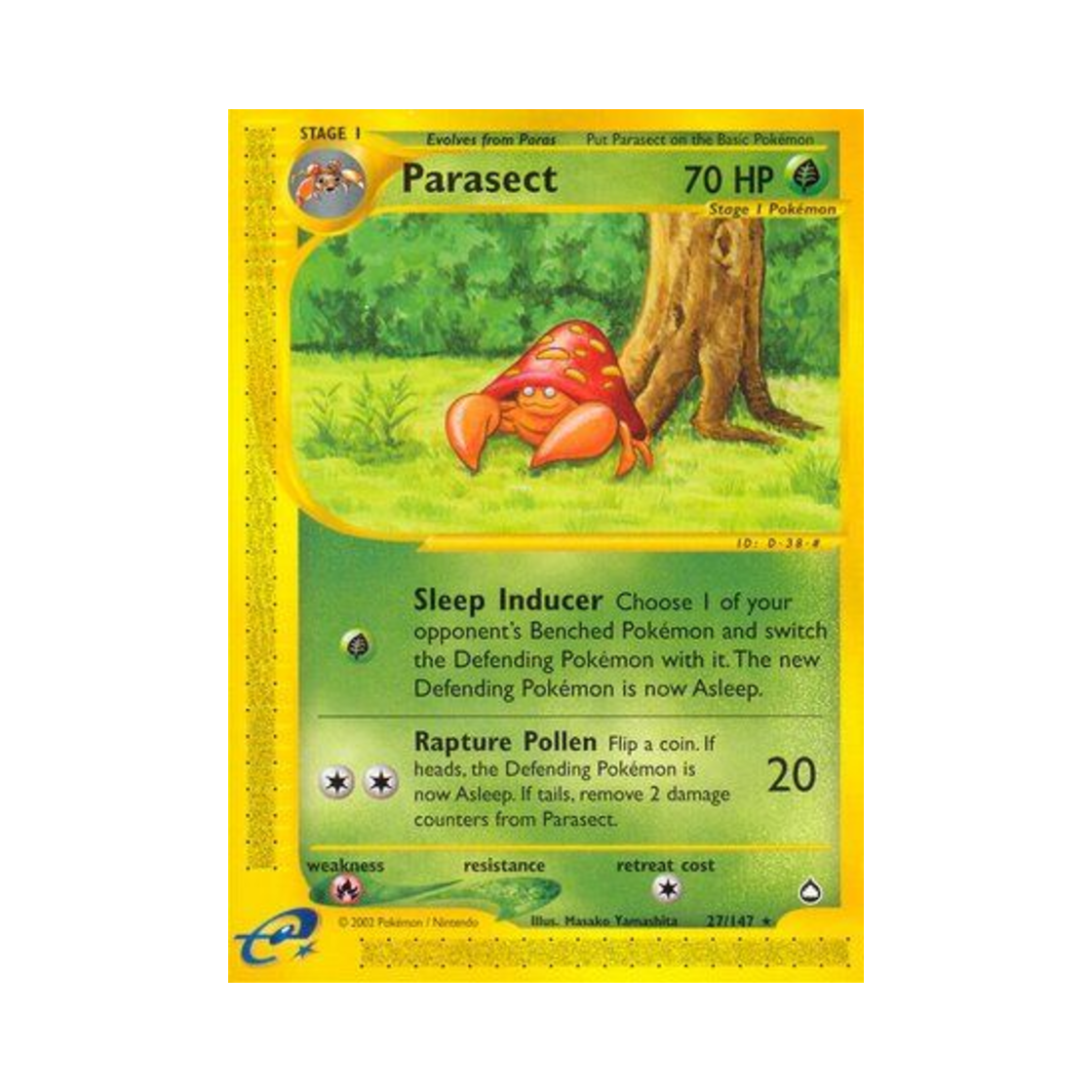 포켓몬 TCG 파라섹트 R 아쿠아폴리스 (영문판)(Pokemon TCG Parasect R Aquapolis (English Ver.))