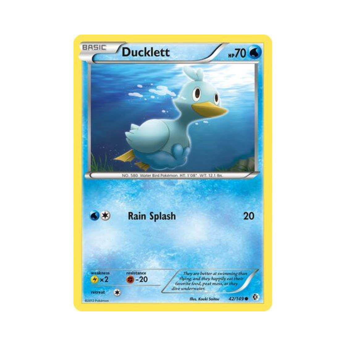 포켓몬 TCG 꼬지보리 C 바운더리스 크로스드 (영문판)(Pokemon TCG Ducklett C Boundaries Crossed (English Ver.)) - 1
