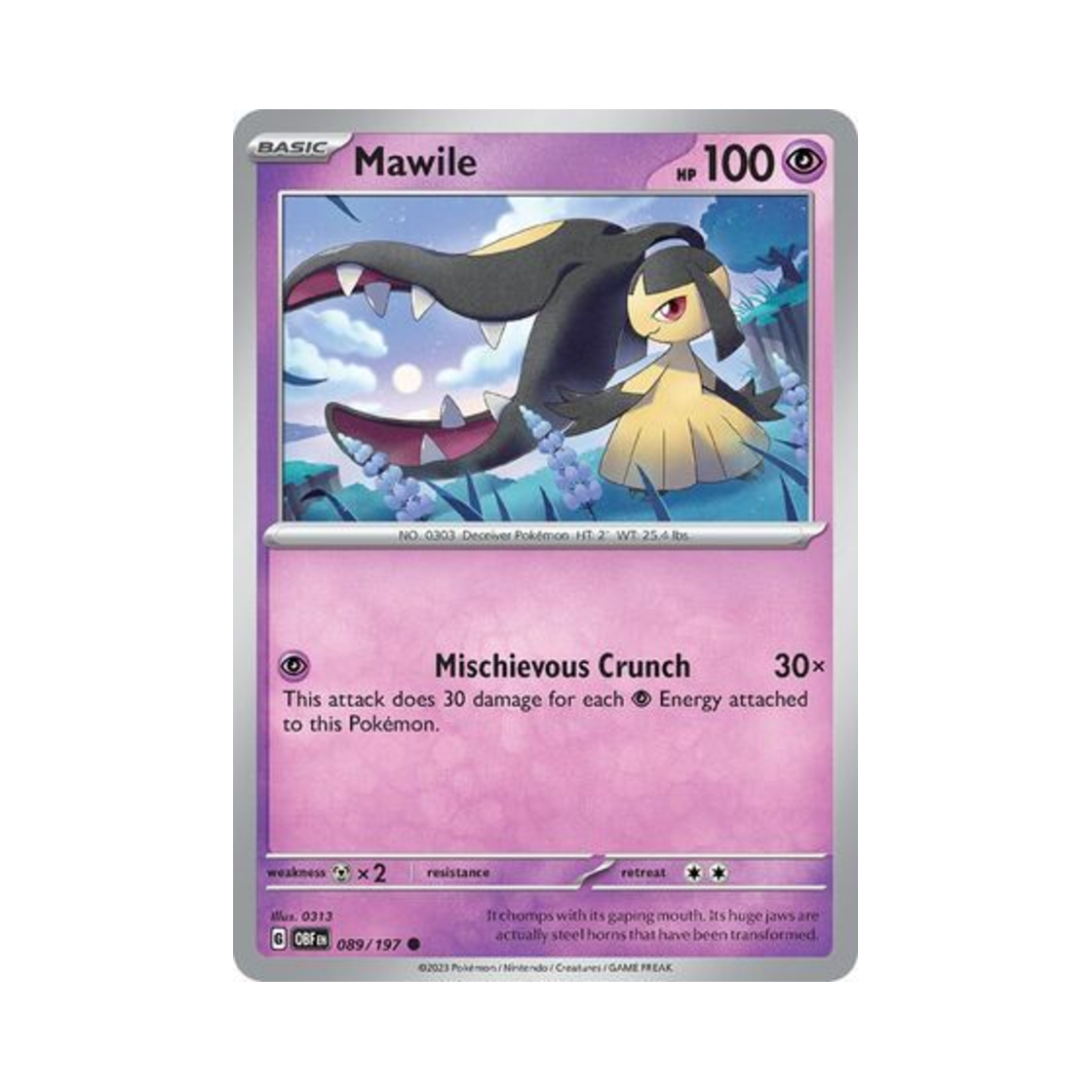 포켓몬 TCG 입치트 C 옵시디언 플레임즈 (영문판)(Pokemon TCG Mawile C Obsidian Flames (English Ver.)) - 1