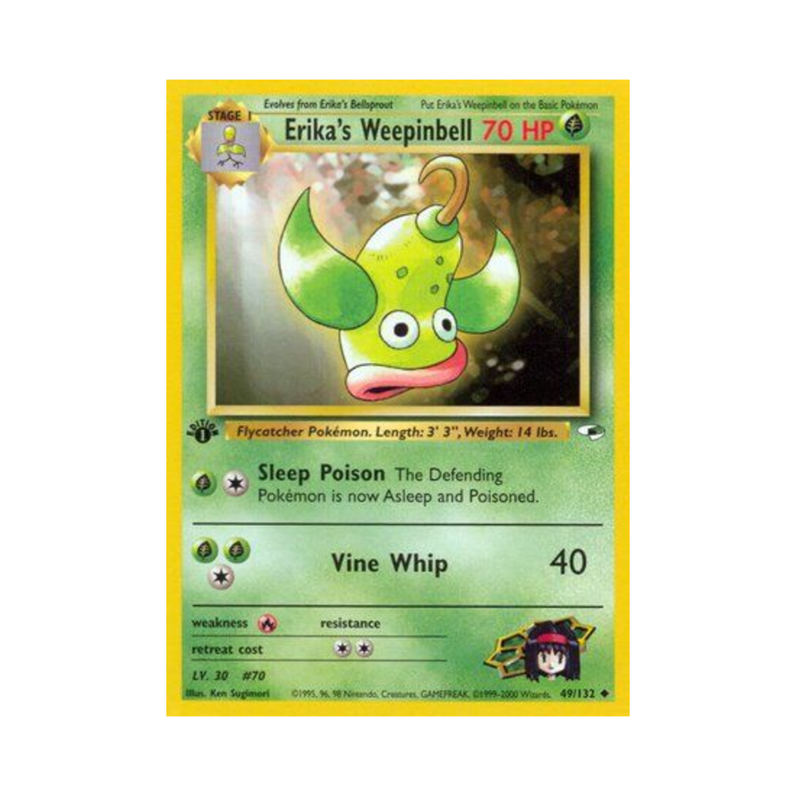 포켓몬 TCG 민화의 우츠동 U 짐 히어로즈 (영문판)(Pokemon TCG Erika's Weepinbell U Gym Heroes (English Ver.)) - 1
