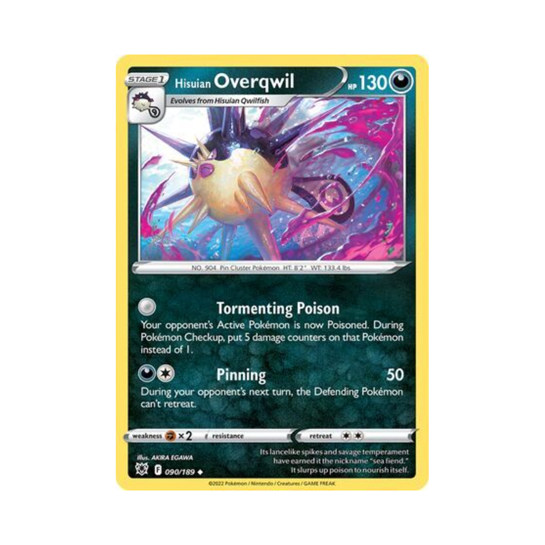 포켓몬 TCG 히스이 장침바루 U 아스트랄 레디안스 (영문판)(Pokemon TCG Hisuian Overqwil U Astral Radiance (English Ver.)) - 1