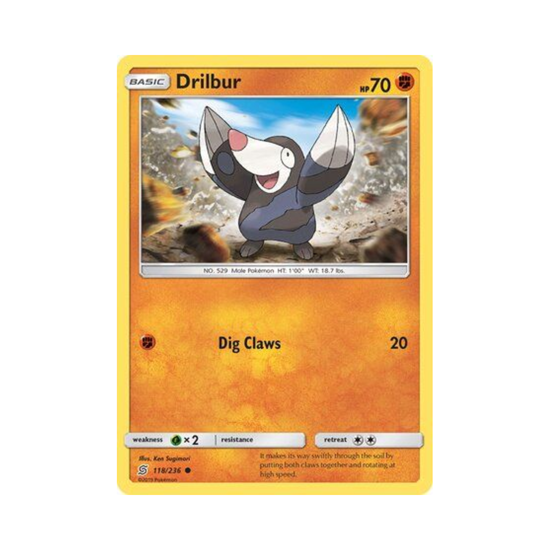 포켓몬 TCG 두더류 C 유니파이드 마인즈 (영문판)(Pokemon TCG Drilbur C Unified Minds (English Ver.)) - 1