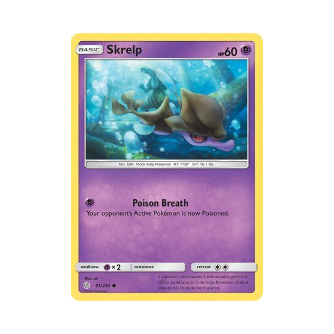포켓몬 TCG 수레기 C 코스믹 이클립스 (영문판)(Pokemon TCG Skrelp C Cosmic Eclipse (English Ver.)) - 1