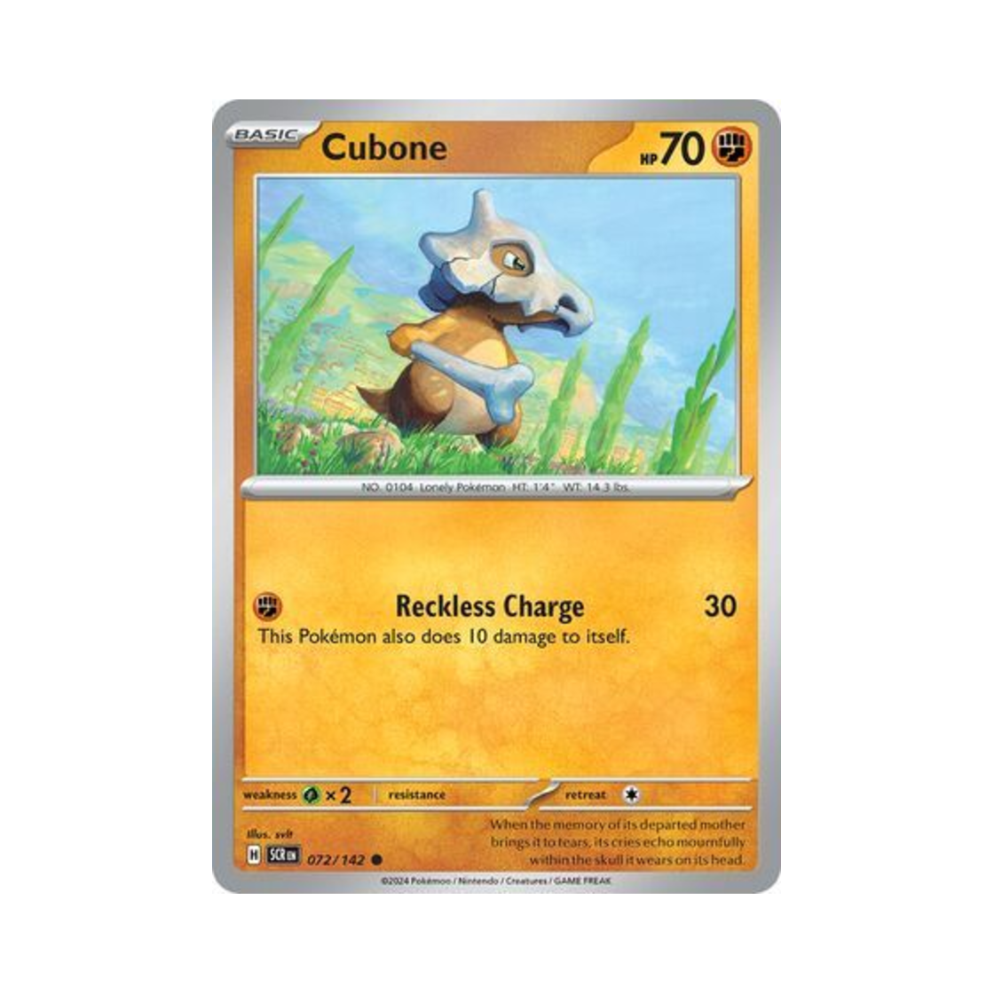 포켓몬 TCG 탕구리 C 스텔라 크라운 (영문판)(Pokemon TCG Cubone C Stellar Crown (English Ver.)) - 1