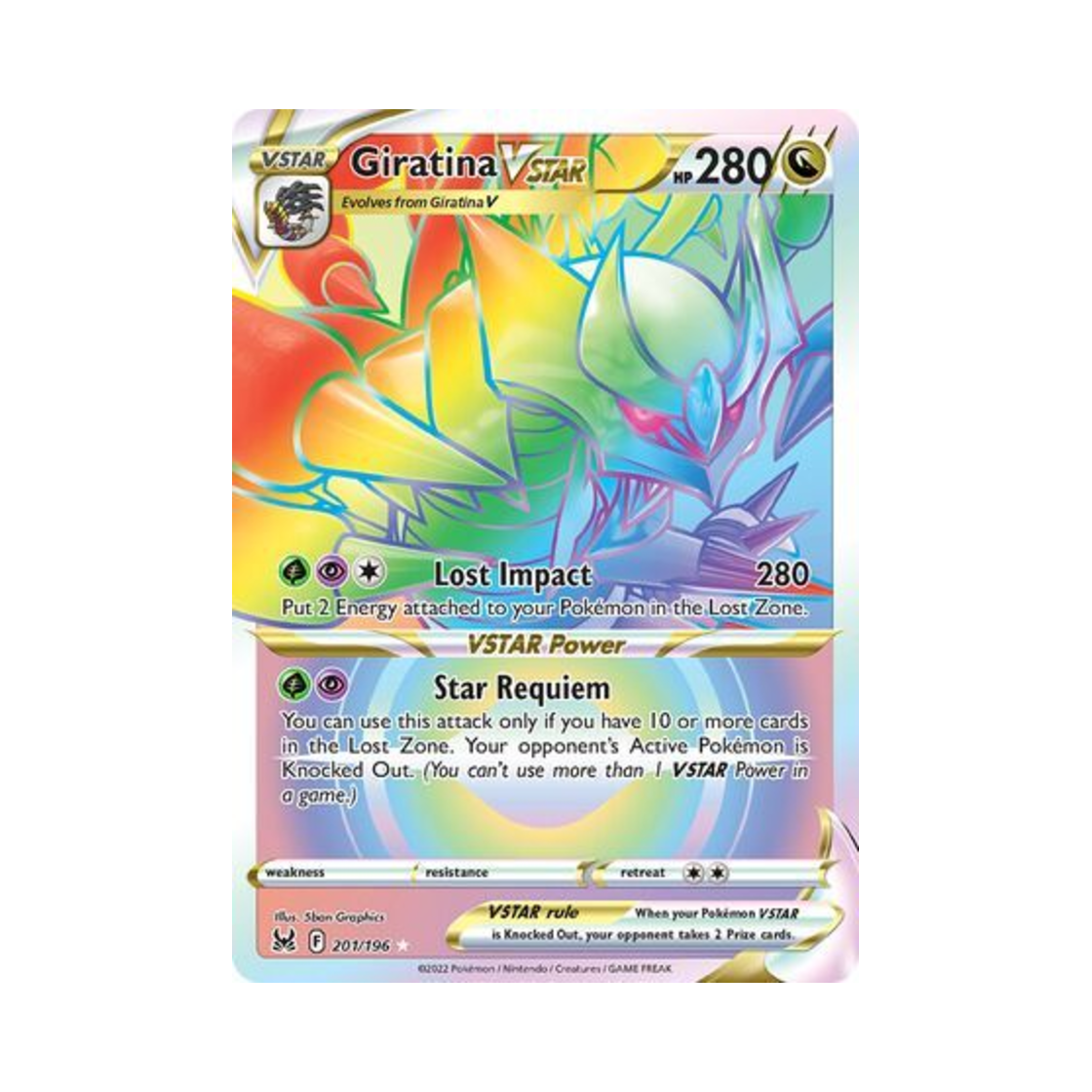 포켓몬 TCG 기라티나 VSTAR RR 로스트 오리진 (영문판)(Pokemon TCG Giratina VSTAR RR Lost Origin (English Ver.)) - 1