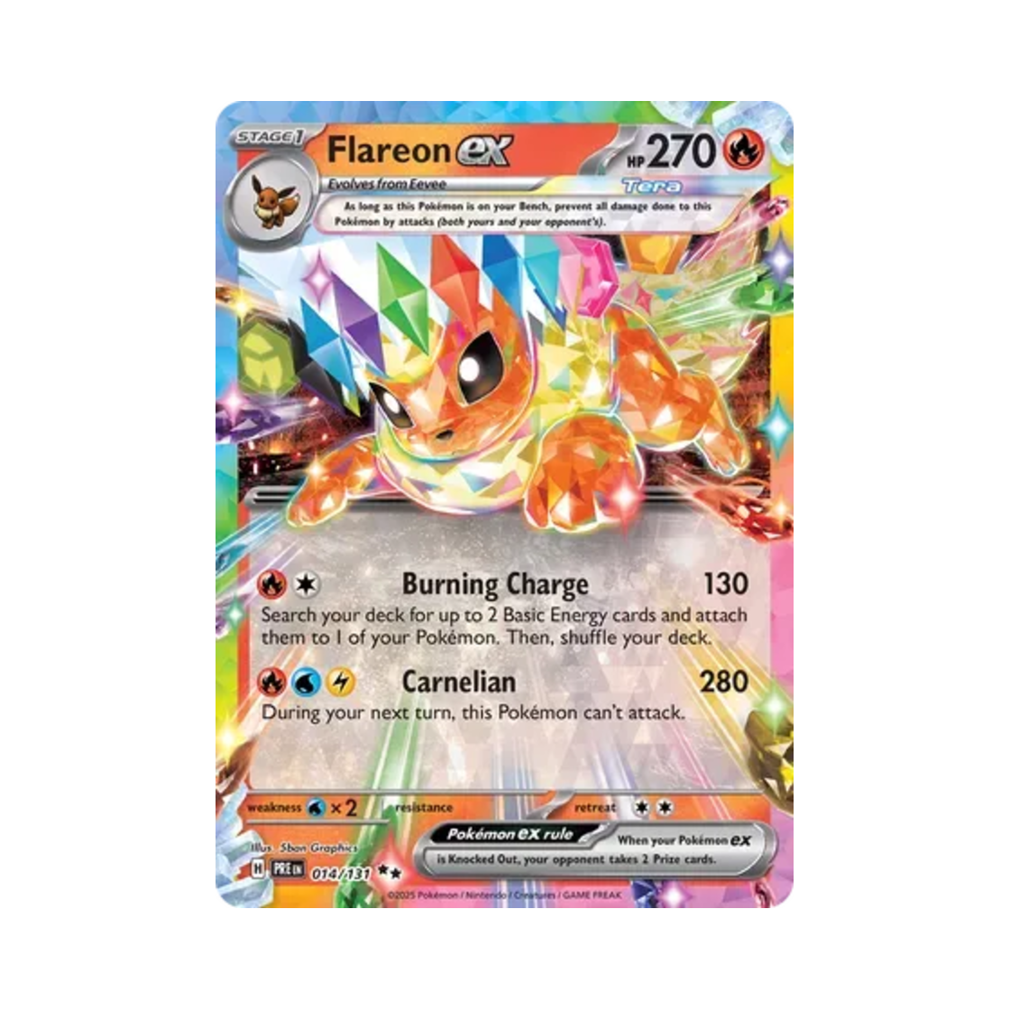 포켓몬 TCG 부스터 ex DR 프리즈매틱 에볼루션즈 (영문판)(Pokemon TCG Flareon ex DR Prismatic Evolutions (English Ver.)) - 1