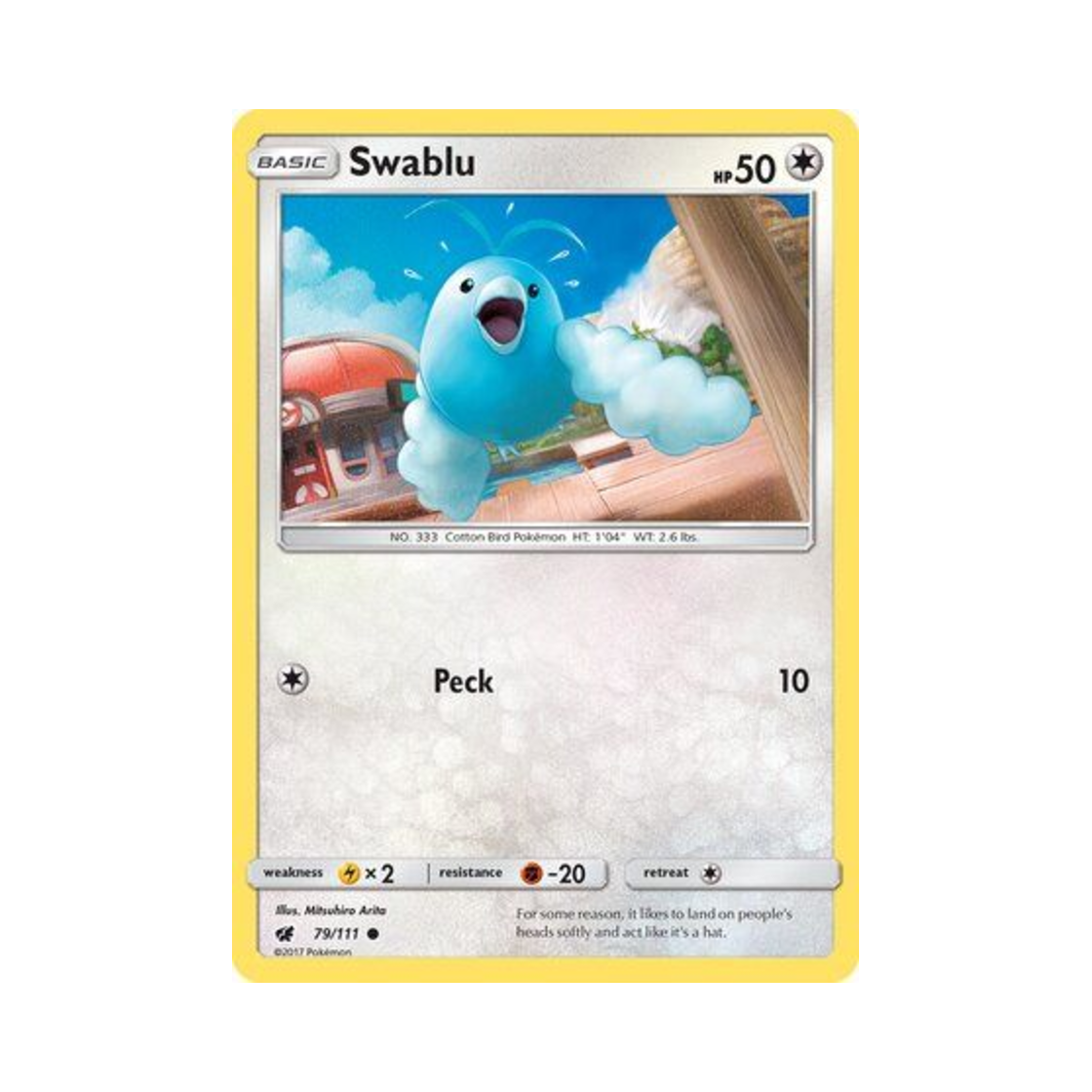 포켓몬 TCG 파비코 C 크림슨 인베이전 (영문판)(Pokemon TCG Swablu C Crimson Invasion (English Ver.)) - 1