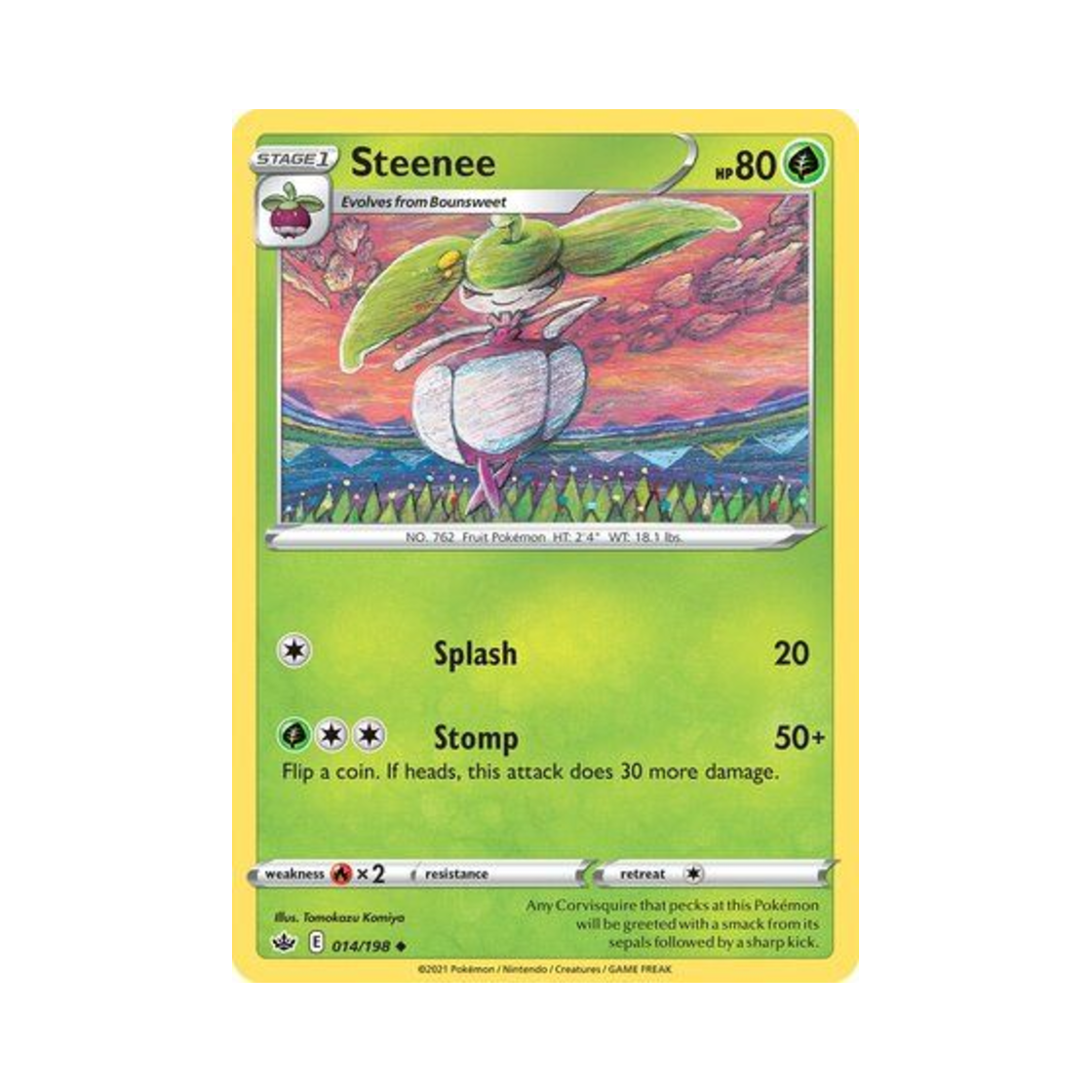포켓몬 TCG 달무리나 U 칠링 레인 (영문판)(Pokemon TCG Steenee U Chilling Reign (English Ver.)) - 1