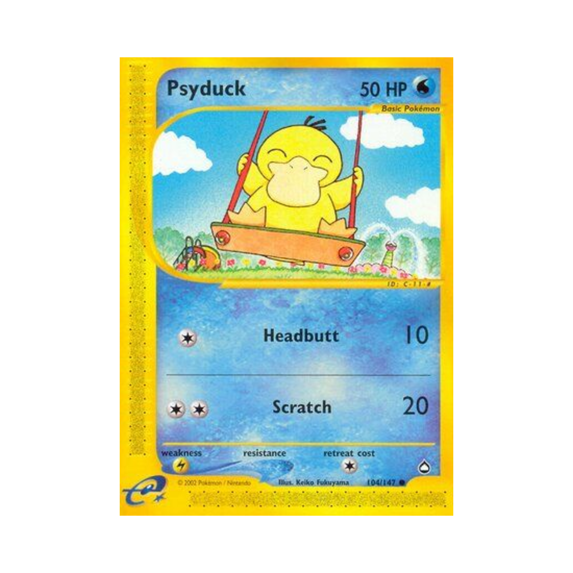 포켓몬 TCG 고라파덕 C 아쿠아폴리스 (영문판)(Pokemon TCG Psyduck C Aquapolis (English Ver.)) - 1