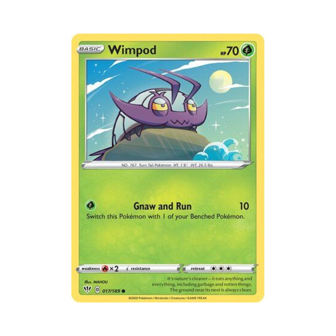 포켓몬 TCG 꼬시레 C 다크니스 어블레이즈 (영문판)(Pokemon TCG Wimpod C Darkness Ablaze (English Ver.)) - 1