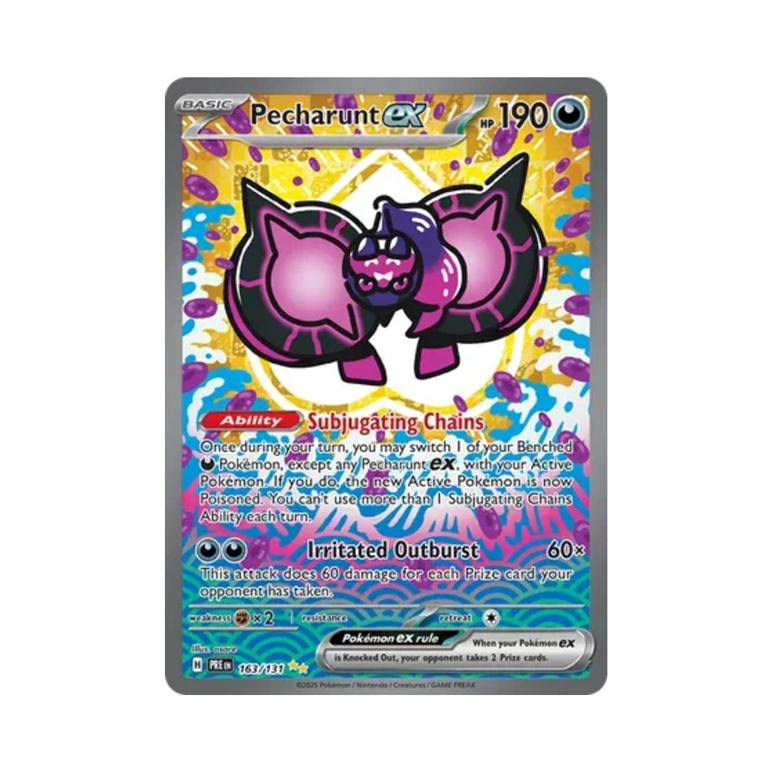 포켓몬 TCG 복숭악동 ex SIR 프리즈매틱 에볼루션즈 (영문판)(Pokemon TCG Pecharunt ex SIR Prismatic Evolutions (English Ver.))