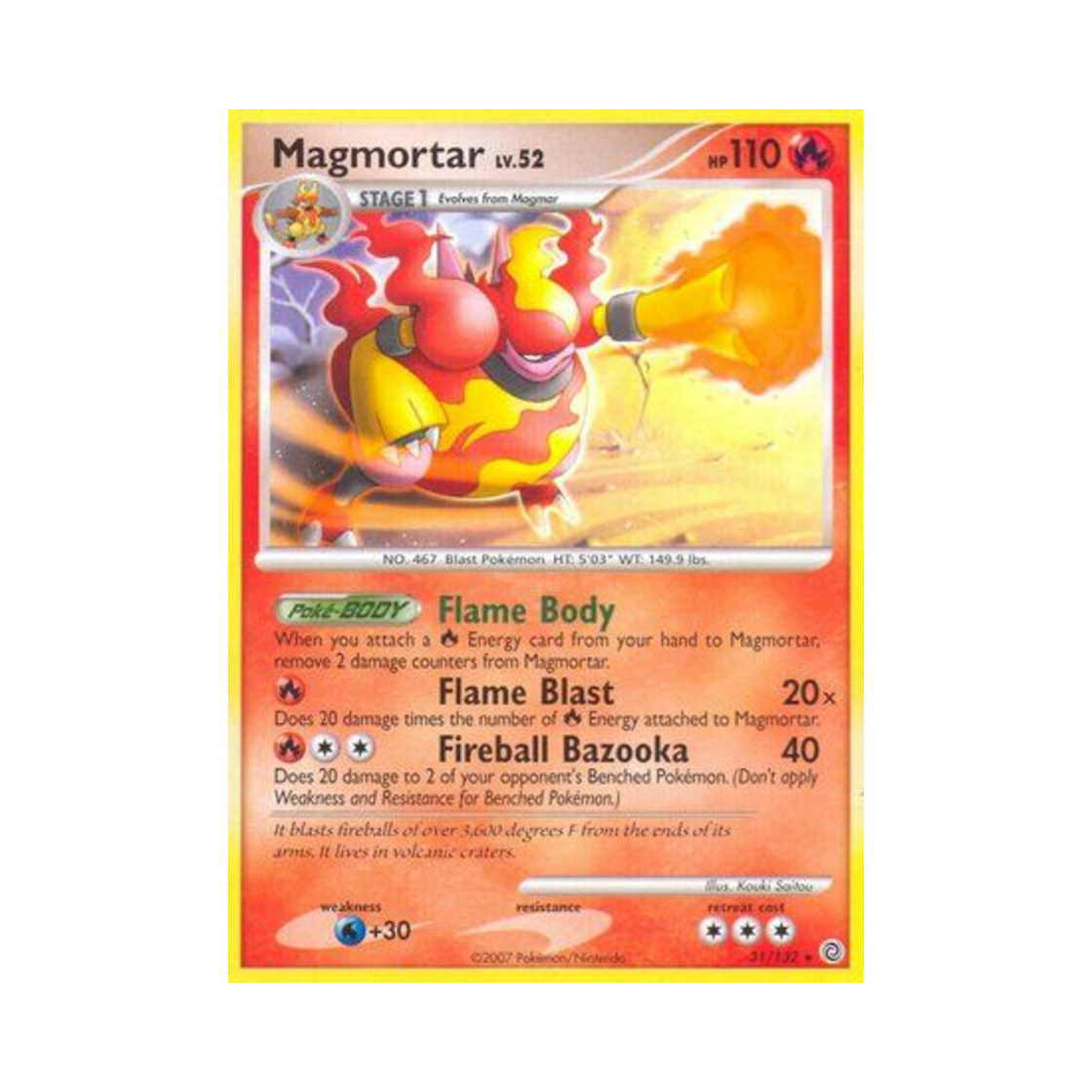 포켓몬 TCG 마그마번 R 시크릿 원더스 (영문판)(Pokemon TCG Magmortar R Secret Wonders (English Ver.)) - 1