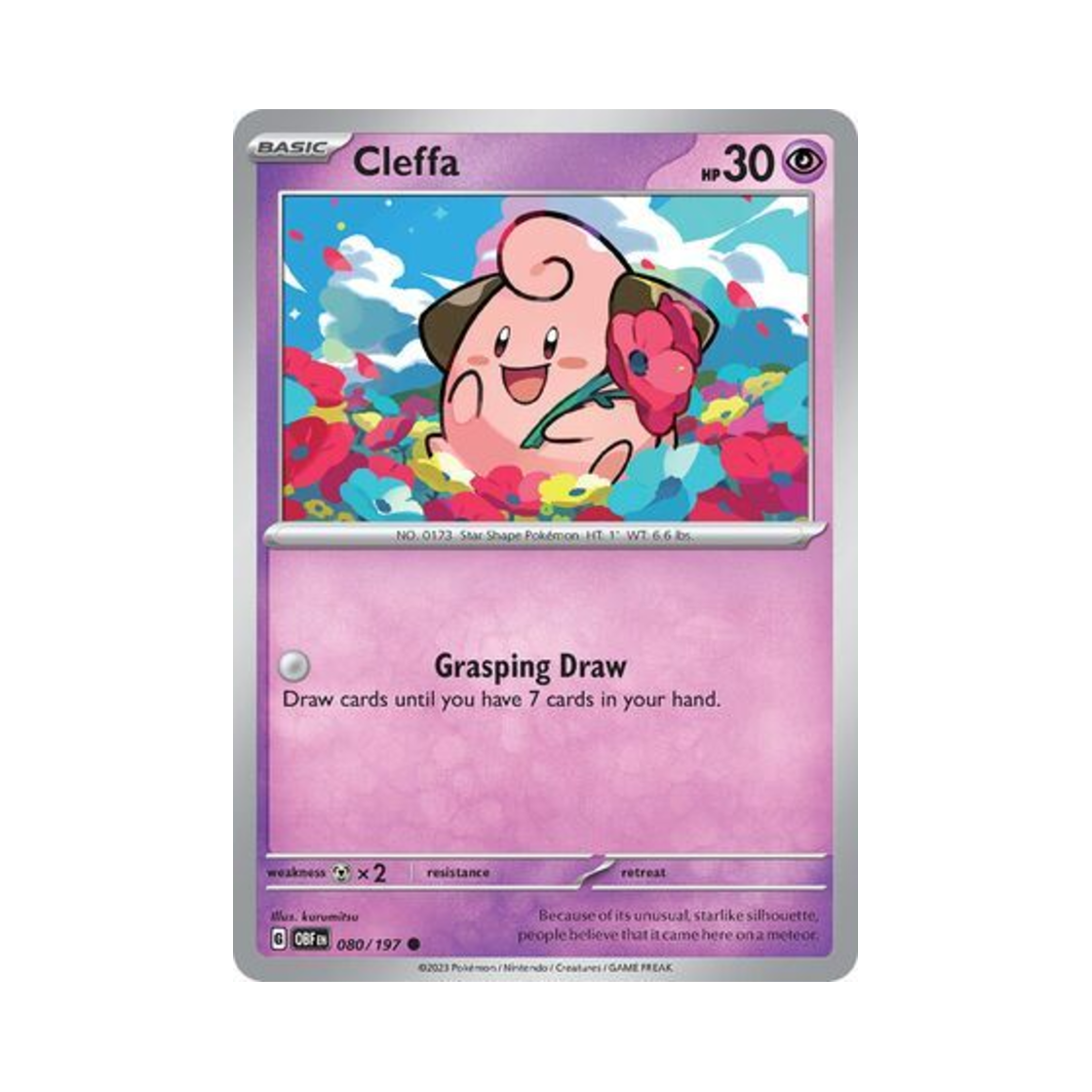 포켓몬 TCG 삐 C 옵시디언 플레임즈 (영문판)(Pokemon TCG Cleffa C Obsidian Flames (English Ver.)) - 1