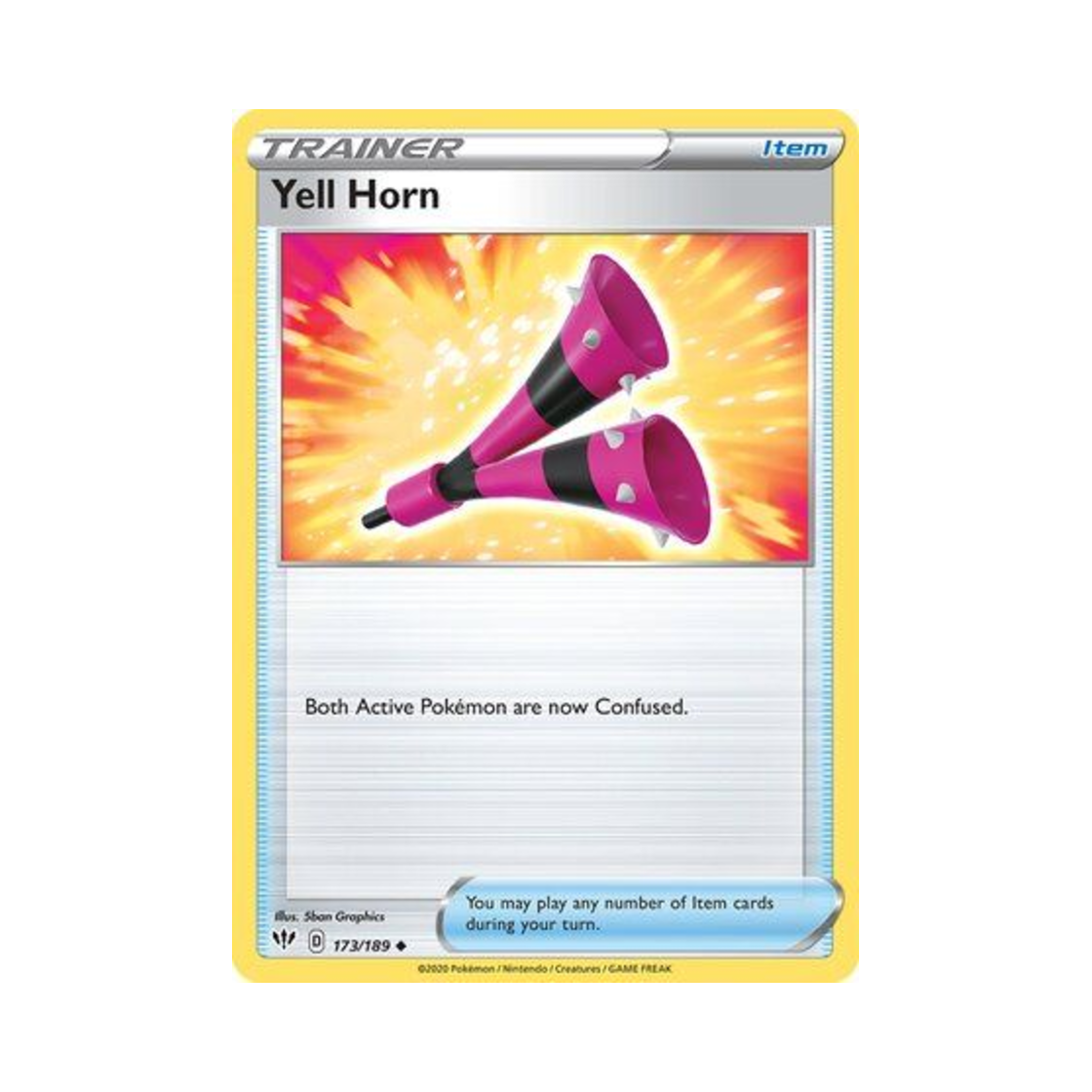 DAA173/189 Pokemon TCG Yell Horn U Darkness Ablaze (English Ver.)