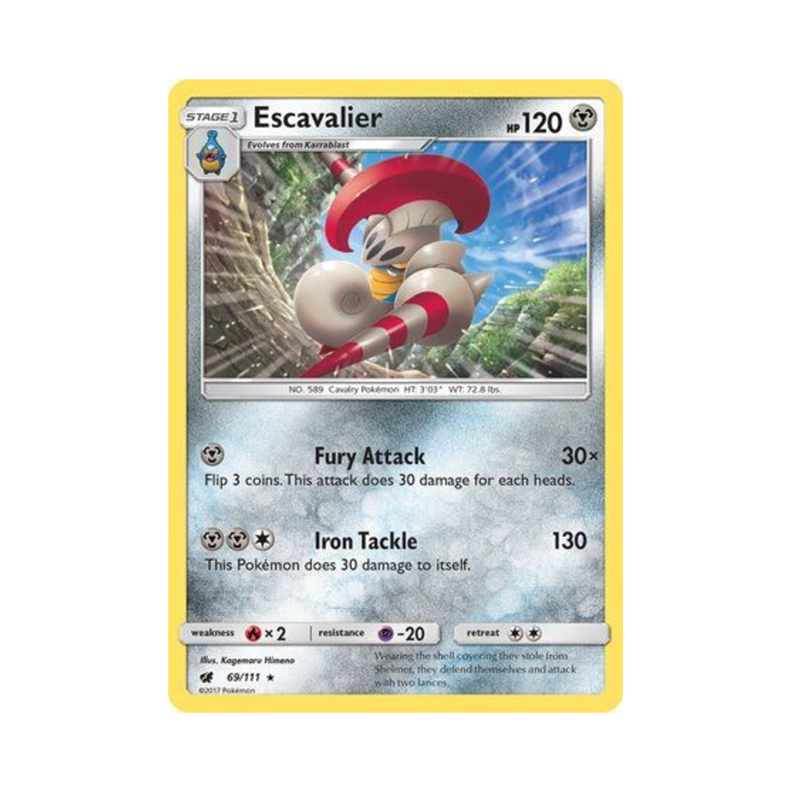 포켓몬 TCG 슈바르고 R 크림슨 인베이전 (영문판)(Pokemon TCG Escavalier R Crimson Invasion (English Ver.)) - 1