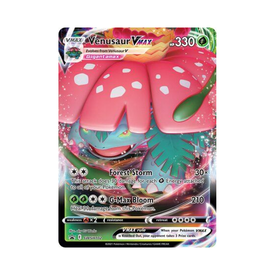 포켓몬 TCG 이상해꽃 VMAX 점보 P 소드 & 실드 프로모카드 (영문판)(Pokemon TCG Venusaur VMAX Jumbo P Sword & Shield Promos (English Ver.)) - 1