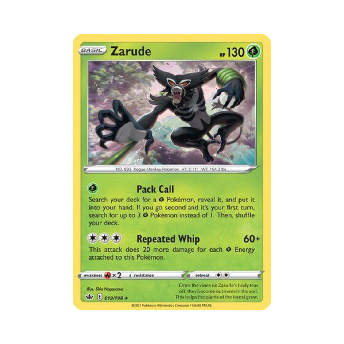 포켓몬 TCG 자루도 RH 칠링 레인 (영문판)(Pokemon TCG Zarude RH Chilling Reign (English Ver.)) - 1
