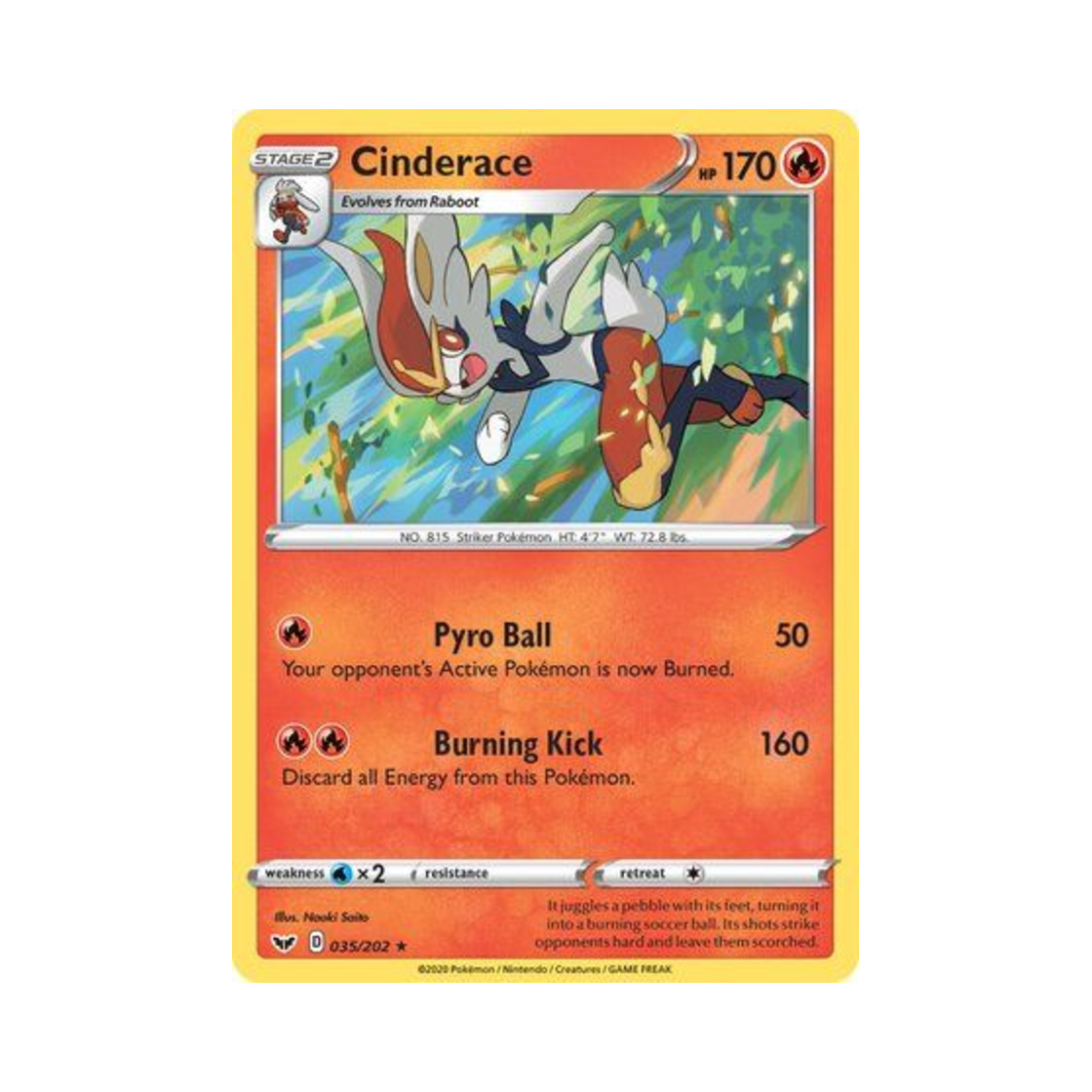 포켓몬 TCG 에이스번 RH 소드 & 실드 (영문판)(Pokemon TCG Cinderace RH Sword & Shield (English Ver.)) - 1