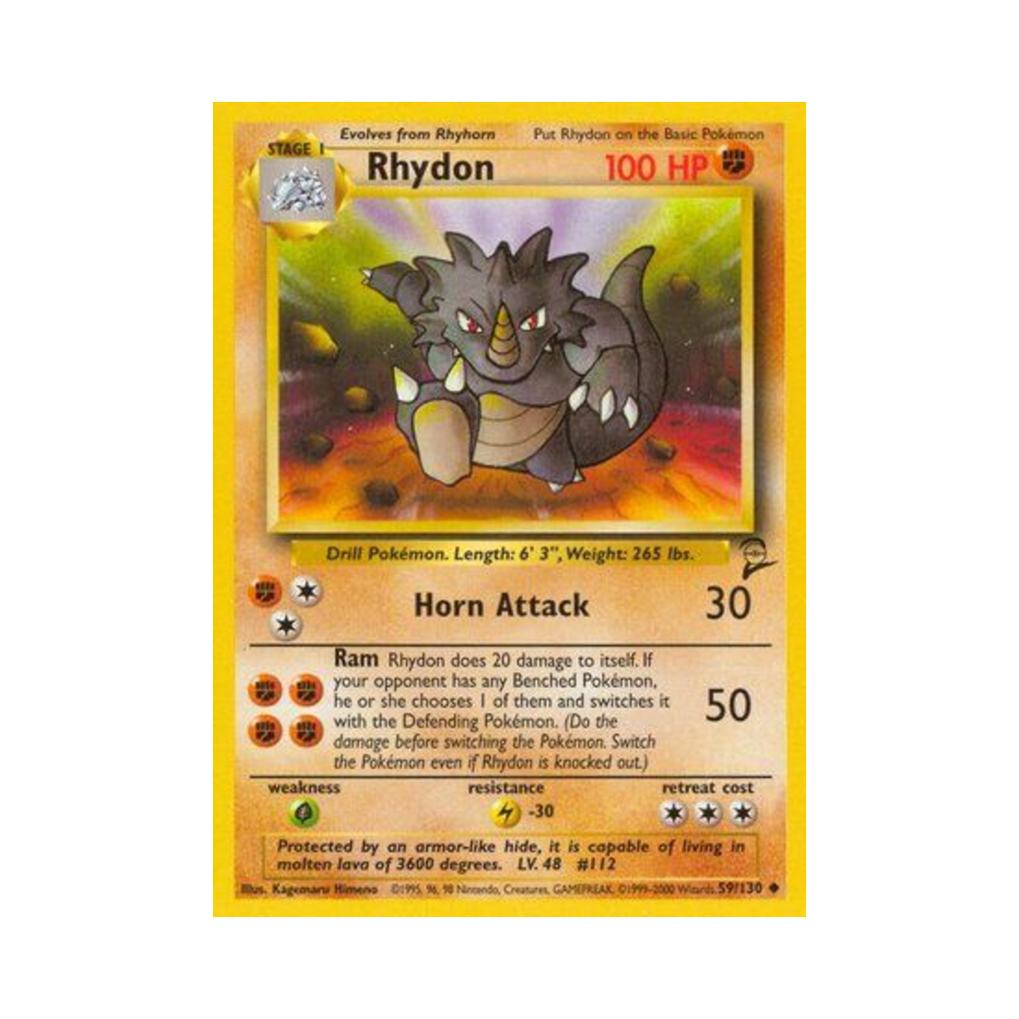 포켓몬 TCG 코뿌리 U 베이스 세트 2 (영문판)(Pokemon TCG Rhydon U Base Set 2 (English Ver.)) - 1