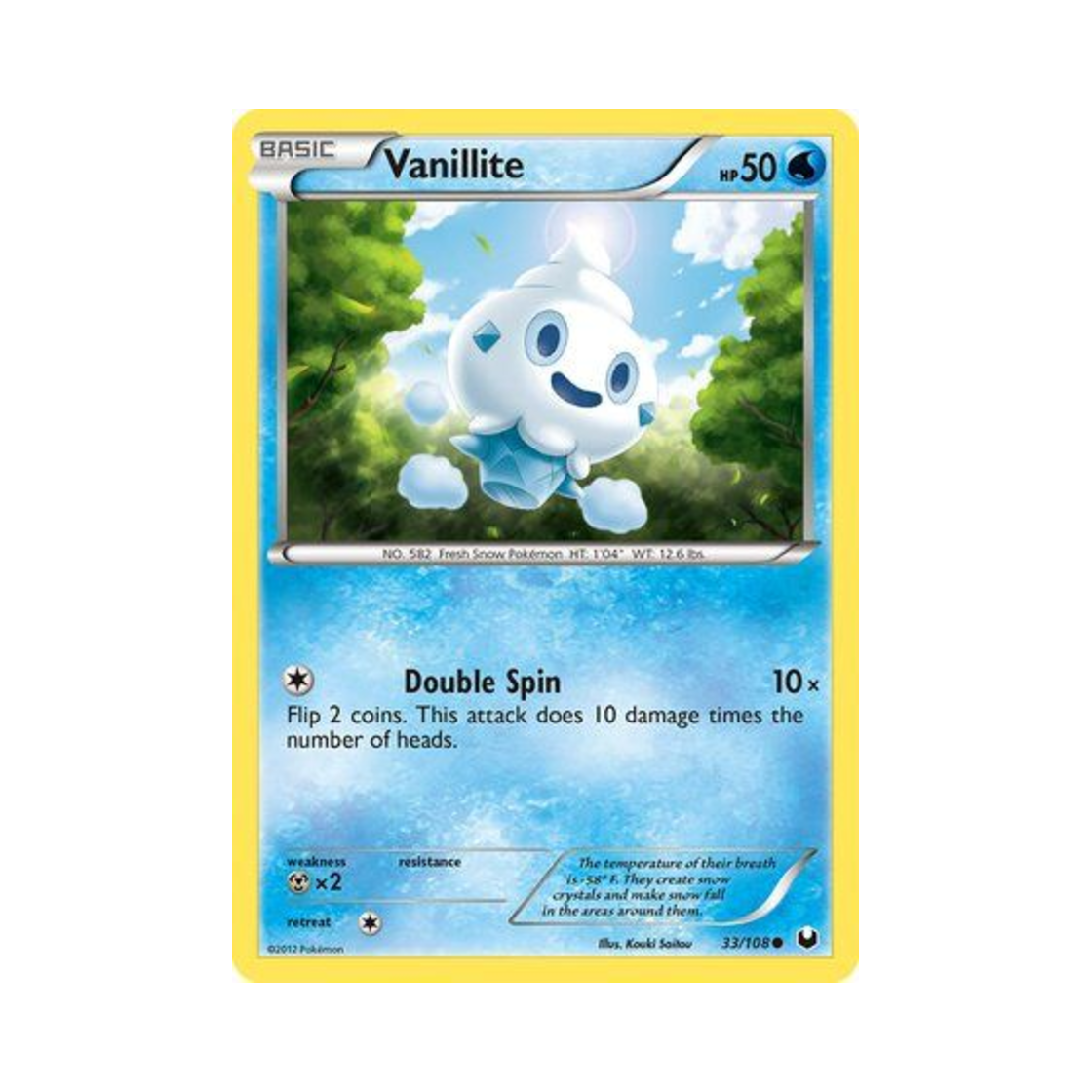 포켓몬 TCG 바닐프티 C 다크 익스플로러스 (영문판)(Pokemon TCG Vanillite C Dark Explorers (English Ver.))