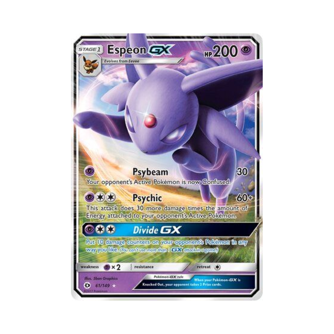 포켓몬 TCG 에브이 GX RHG 썬 & 문 (영문판)(Pokemon TCG Espeon GX RHG Sun & Moon (English Ver.)) - 1