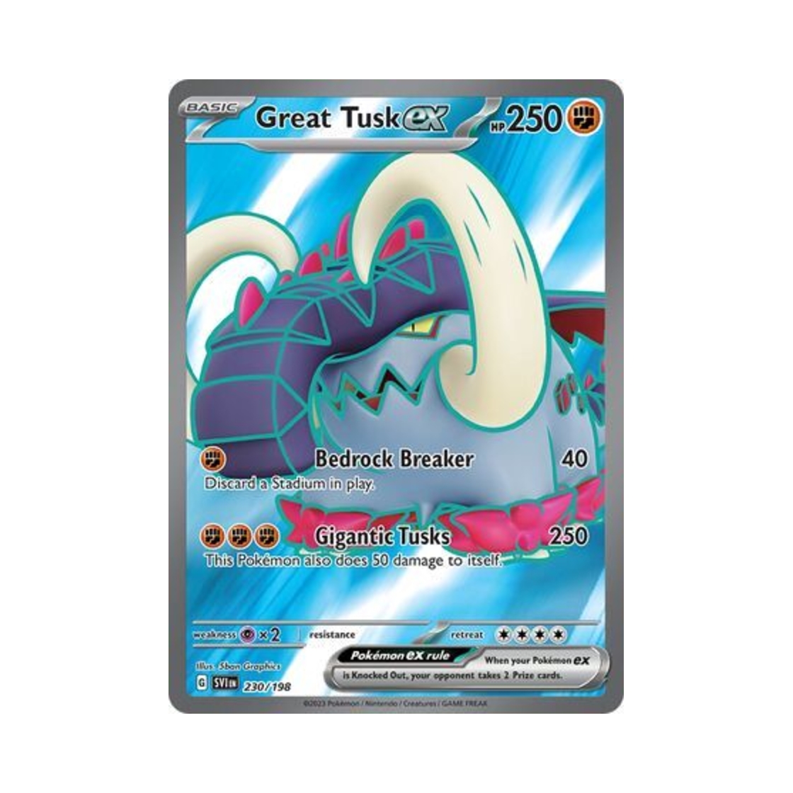 포켓몬 TCG 위대한엄니 ex UR 스칼렛 & 바이올렛 (영문판)(Pokemon TCG Great Tusk ex UR Scarlet & Violet (English Ver.)) - 1