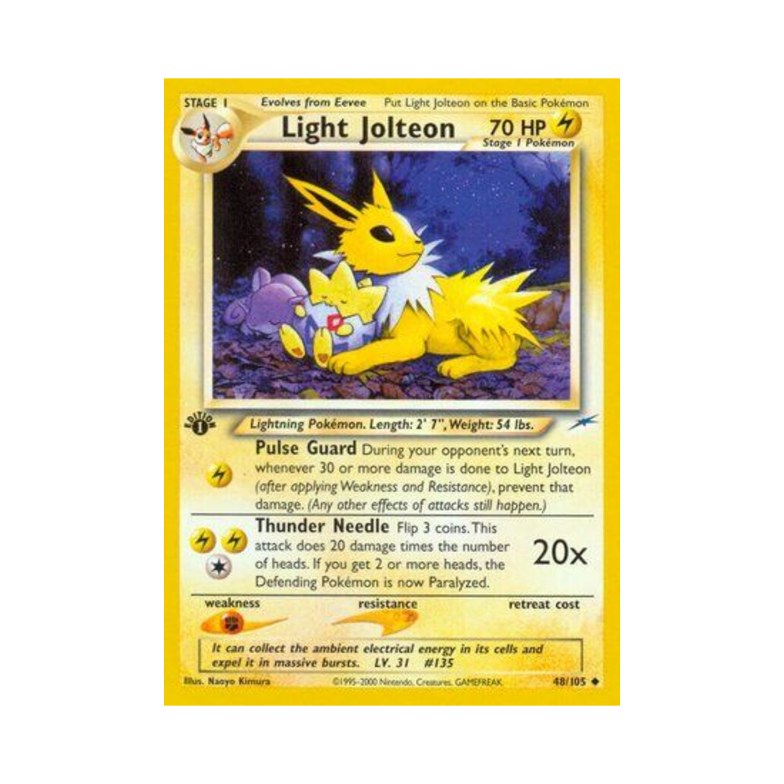 포켓몬 TCG 라이트 쥬피썬더 U 네오 데스티니 (영문판)(Pokemon TCG Light Jolteon U Neo Destiny (English Ver.)) - 1
