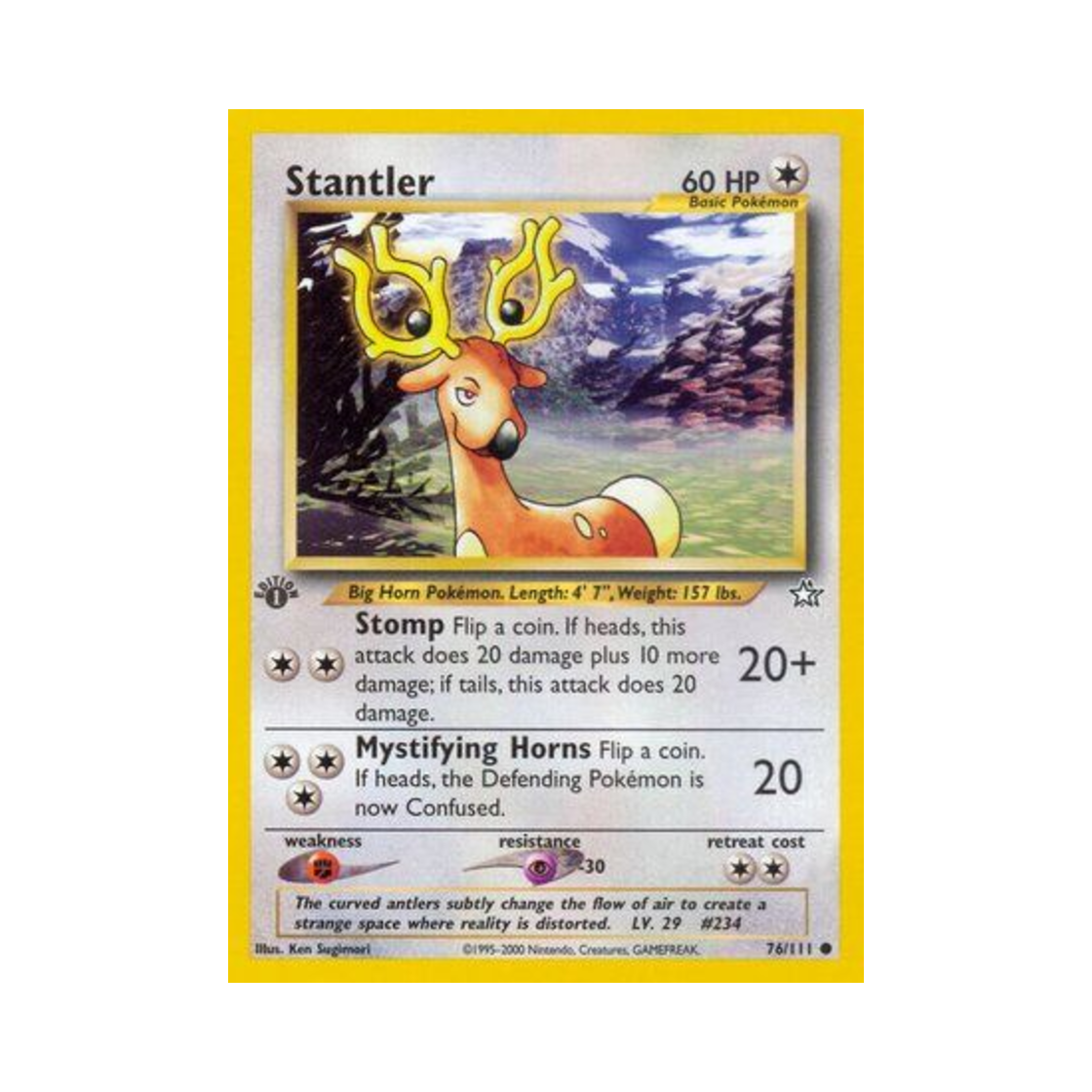 포켓몬 TCG 노라키 C 네오 제네시스 (영문판)(Pokemon TCG Stantler C Neo Genesis (English Ver.)) - 1
